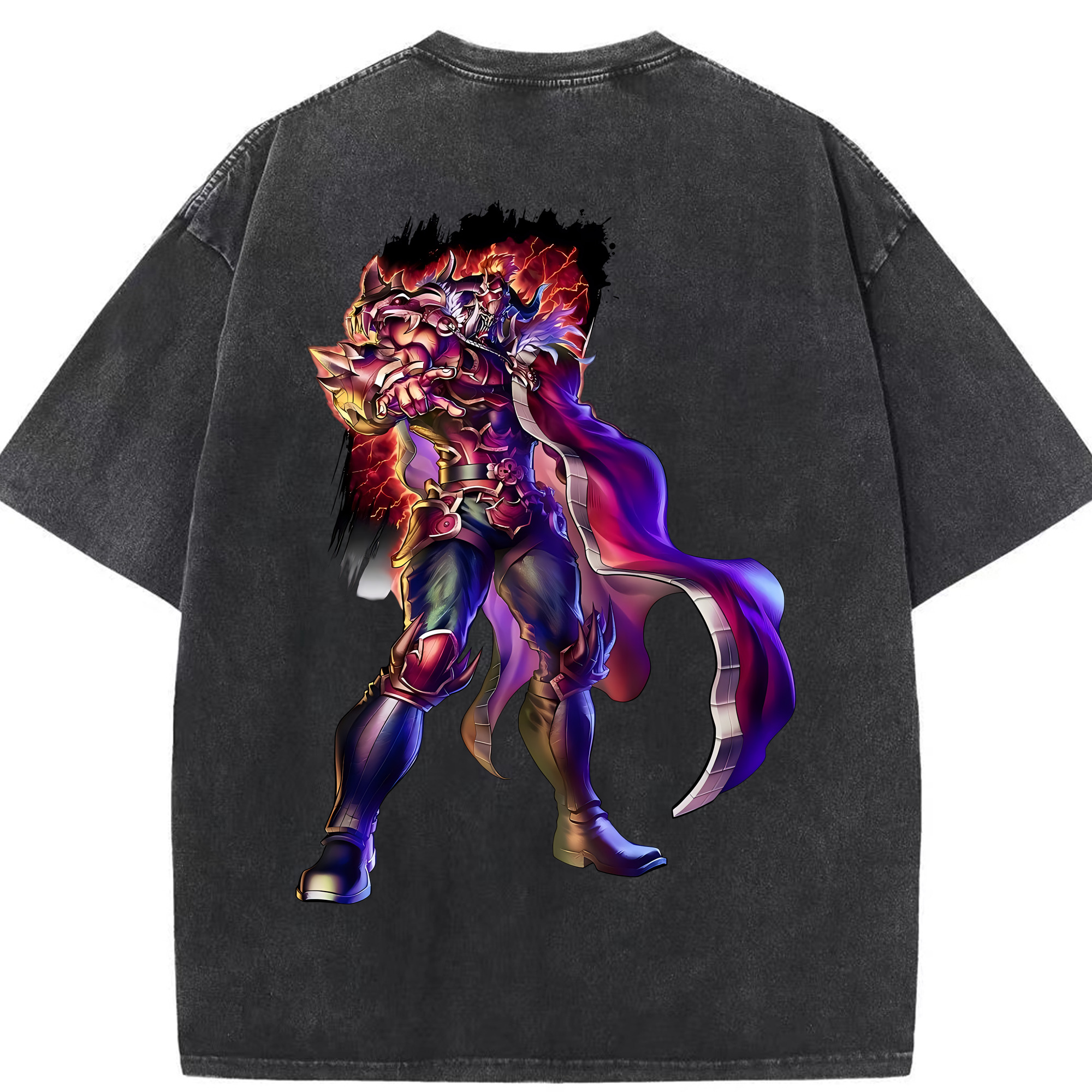 （画像用） 北斗の拳 Fist of the North Star 綿100% ヴィンテージ風 半袖Tシャツ（背面プリント）