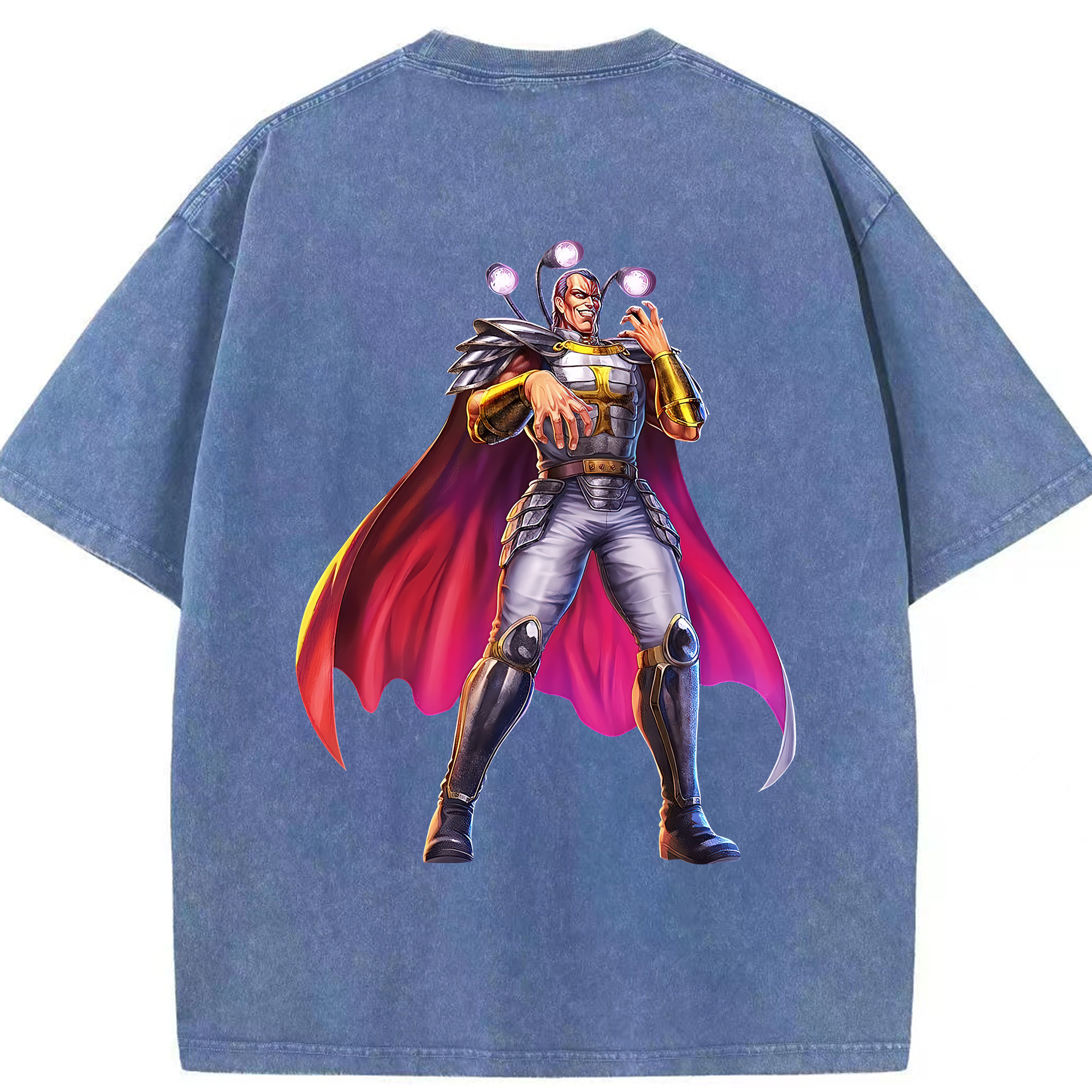 （画像用） 北斗の拳 Fist of the North Star 綿100% ヴィンテージ風 半袖Tシャツ（背面プリント）
