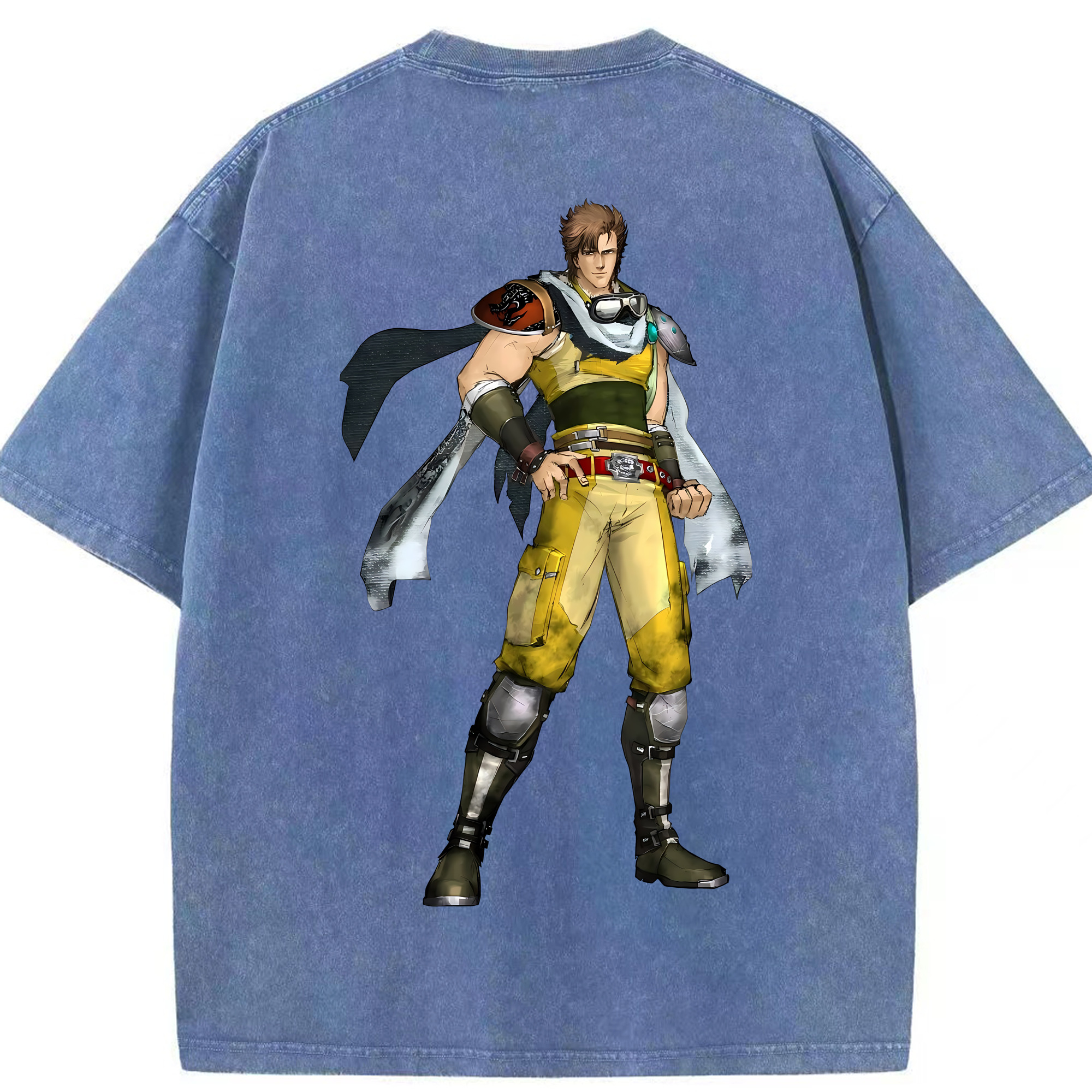 （画像用） 北斗の拳 Fist of the North Star 綿100% ヴィンテージ風 半袖Tシャツ（背面プリント）