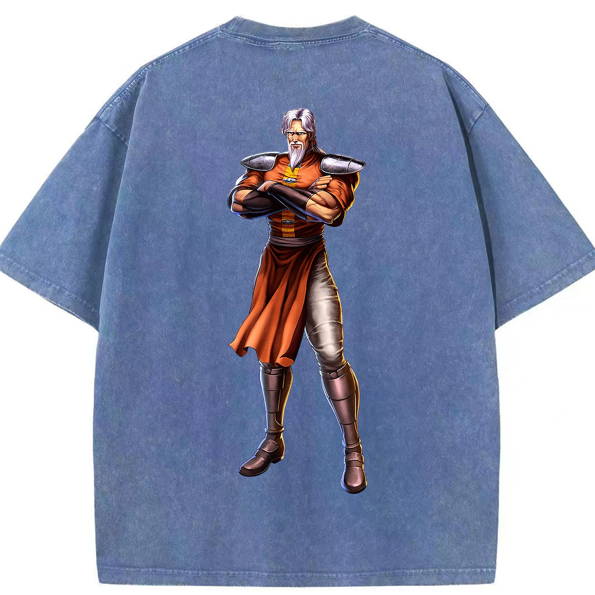 （画像用） 北斗の拳 Fist of the North Star 綿100% ヴィンテージ風 半袖Tシャツ（背面プリント）