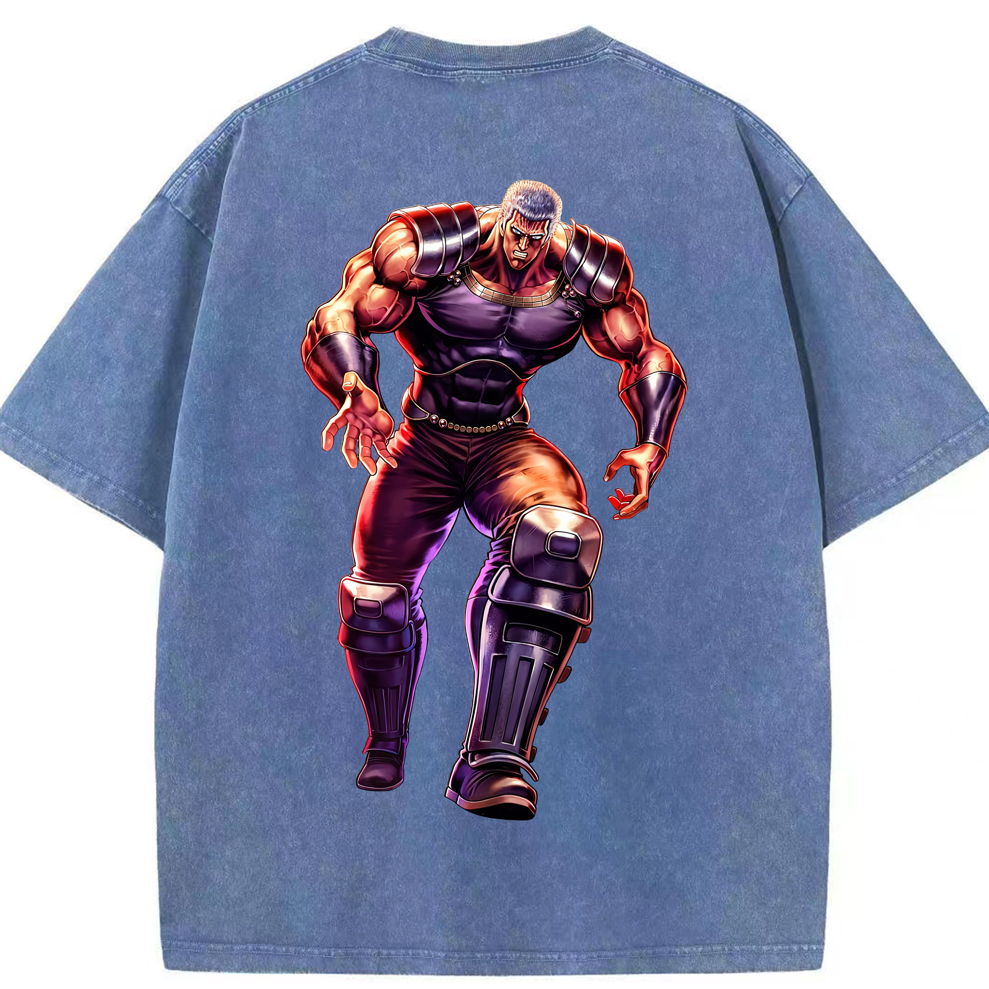 （画像用） 北斗の拳 Fist of the North Star 綿100% ヴィンテージ風 半袖Tシャツ（背面プリント）