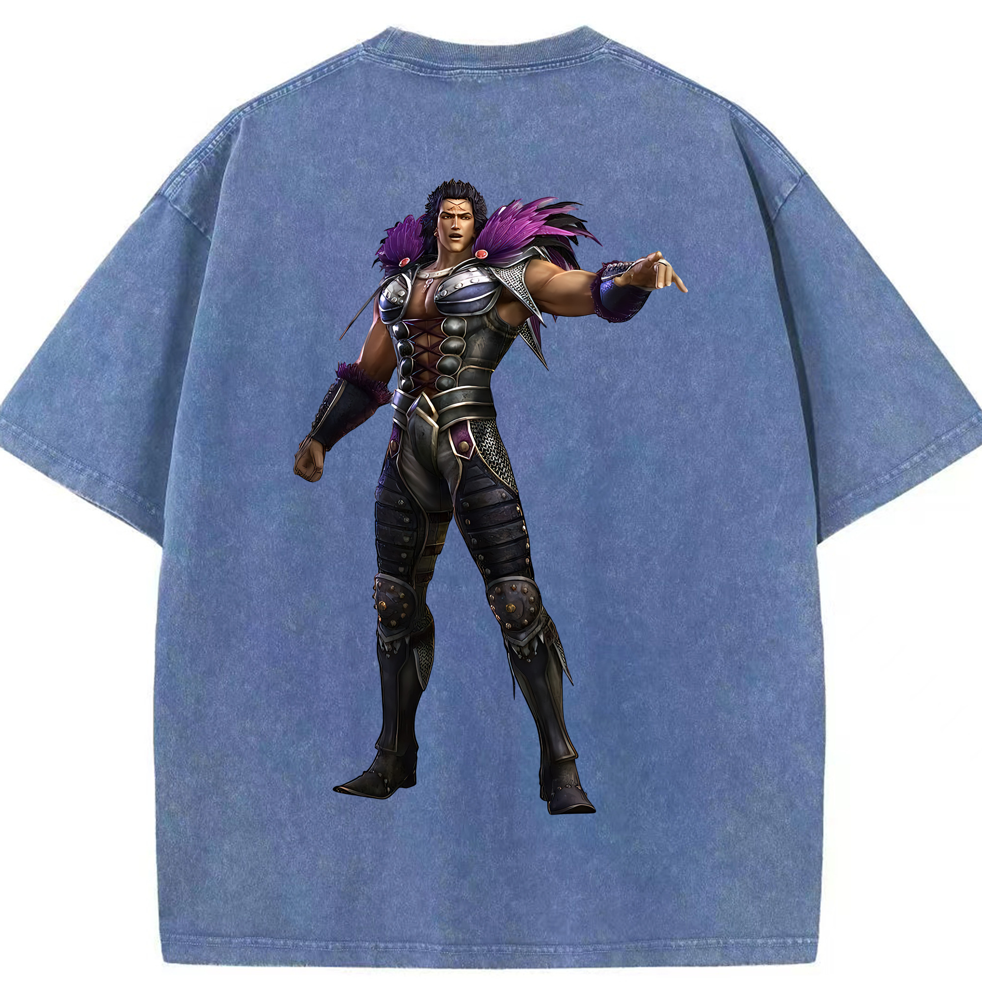 （画像用） 北斗の拳 Fist of the North Star 綿100% ヴィンテージ風 半袖Tシャツ（背面プリント）