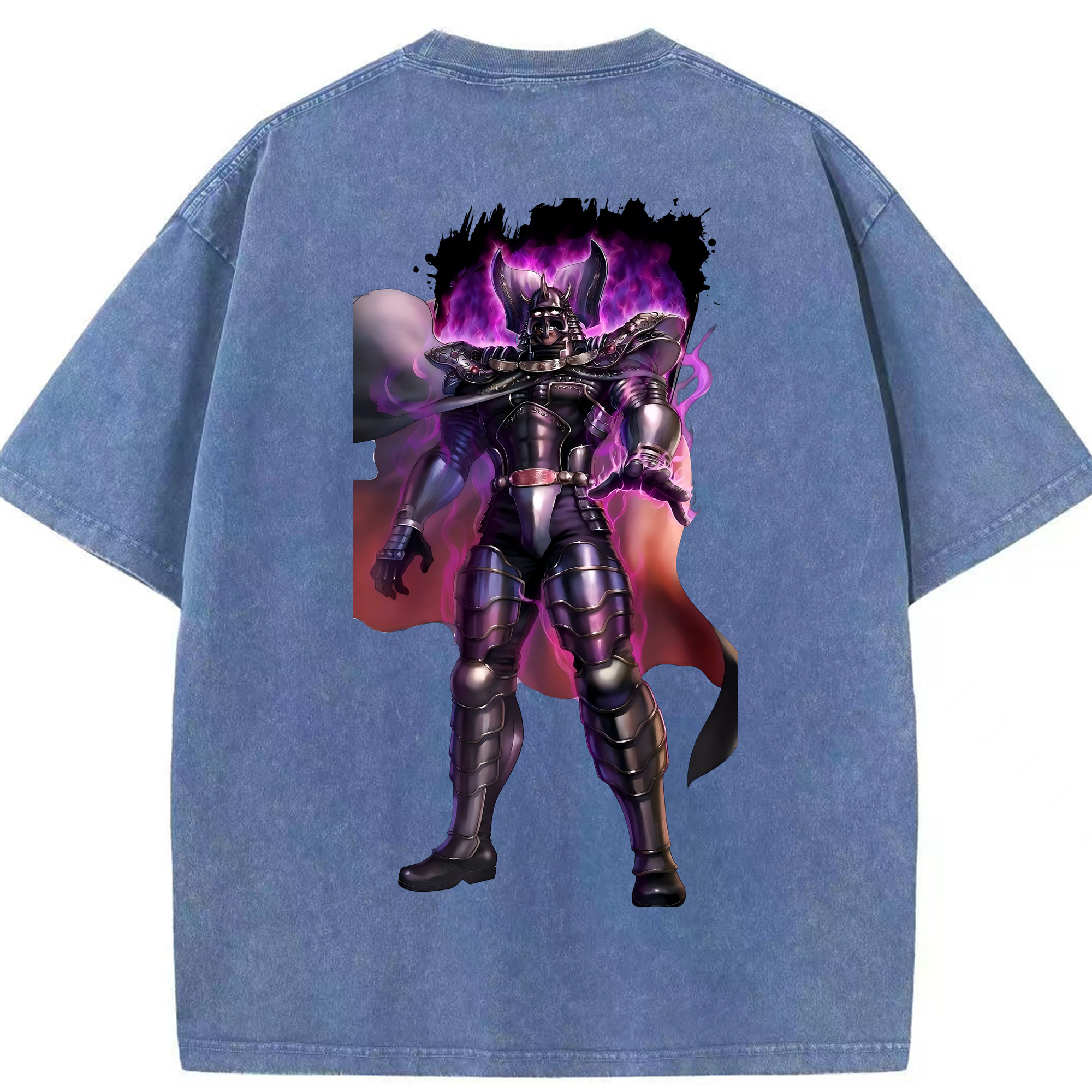 （画像用） 北斗の拳 Fist of the North Star 綿100% ヴィンテージ風 半袖Tシャツ（背面プリント）