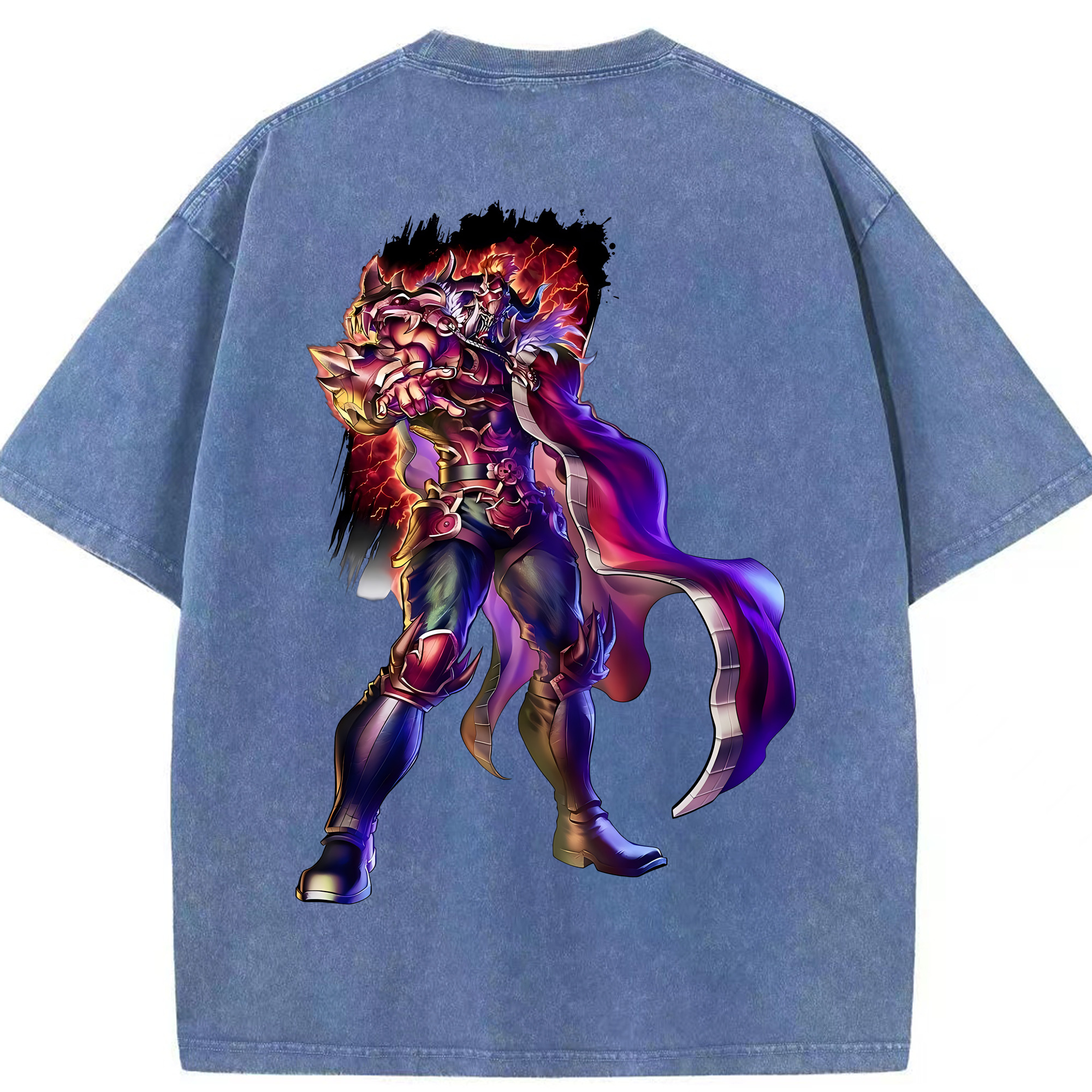 （画像用） 北斗の拳 Fist of the North Star 綿100% ヴィンテージ風 半袖Tシャツ（背面プリント）