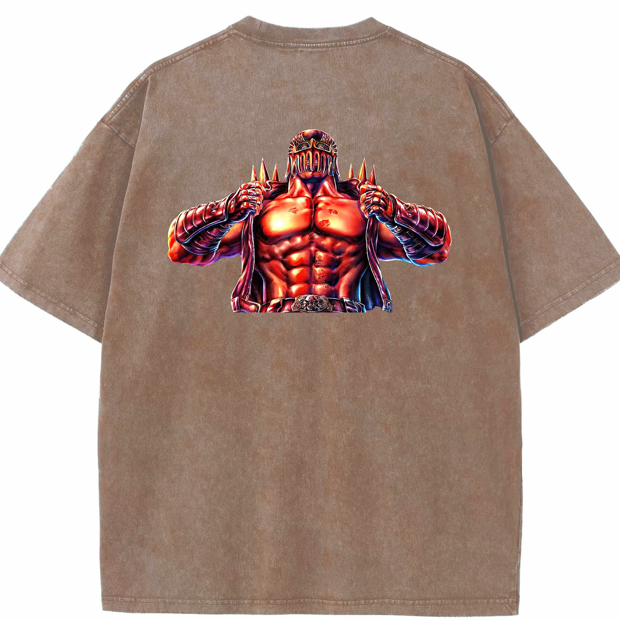 （画像用） 北斗の拳 Fist of the North Star 綿100% ヴィンテージ風 半袖Tシャツ（背面プリント）