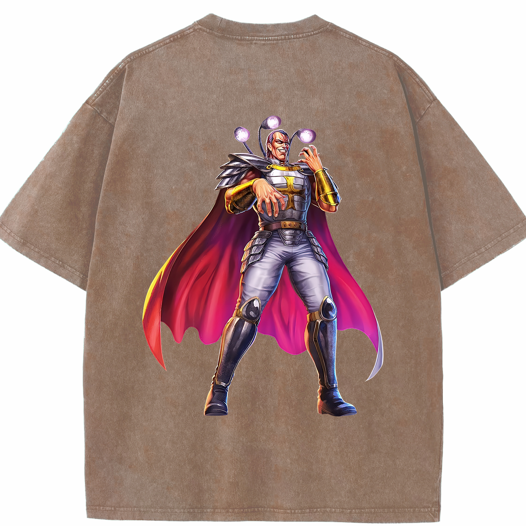 （画像用） 北斗の拳 Fist of the North Star 綿100% ヴィンテージ風 半袖Tシャツ（背面プリント）