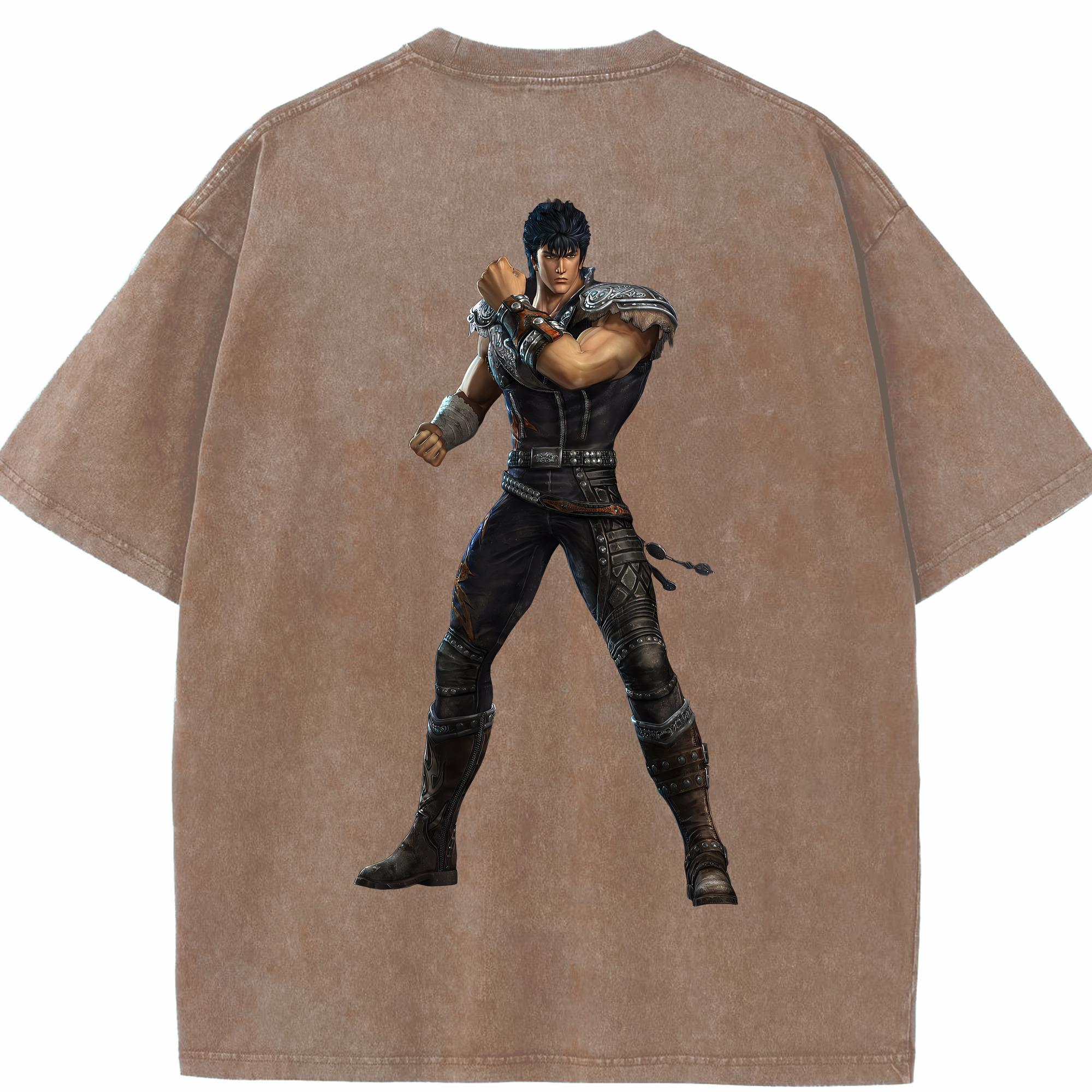（画像用） 北斗の拳 Fist of the North Star 綿100% ヴィンテージ風 半袖Tシャツ（背面プリント）