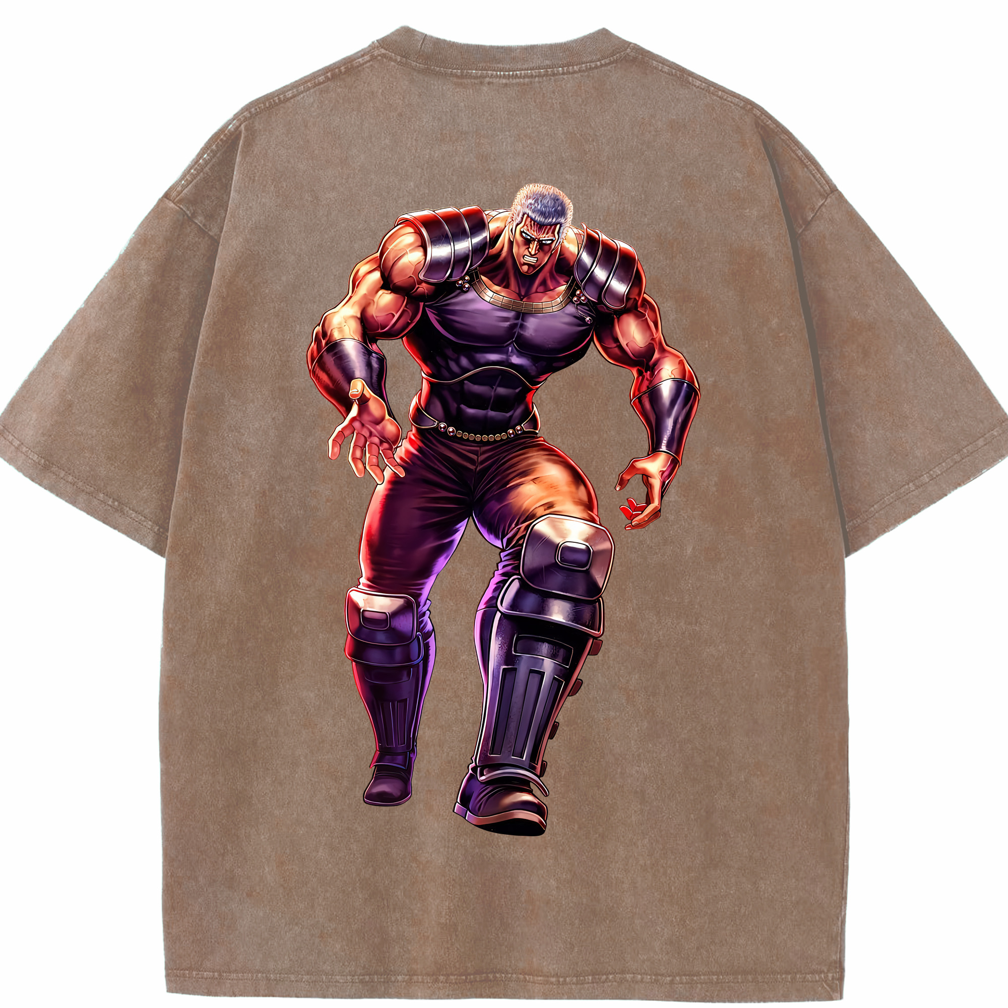 （画像用） 北斗の拳 Fist of the North Star 綿100% ヴィンテージ風 半袖Tシャツ（背面プリント）