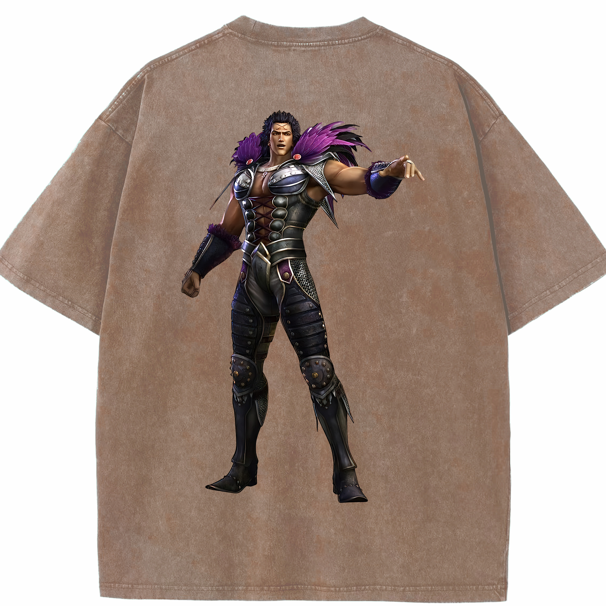 （画像用） 北斗の拳 Fist of the North Star 綿100% ヴィンテージ風 半袖Tシャツ（背面プリント）