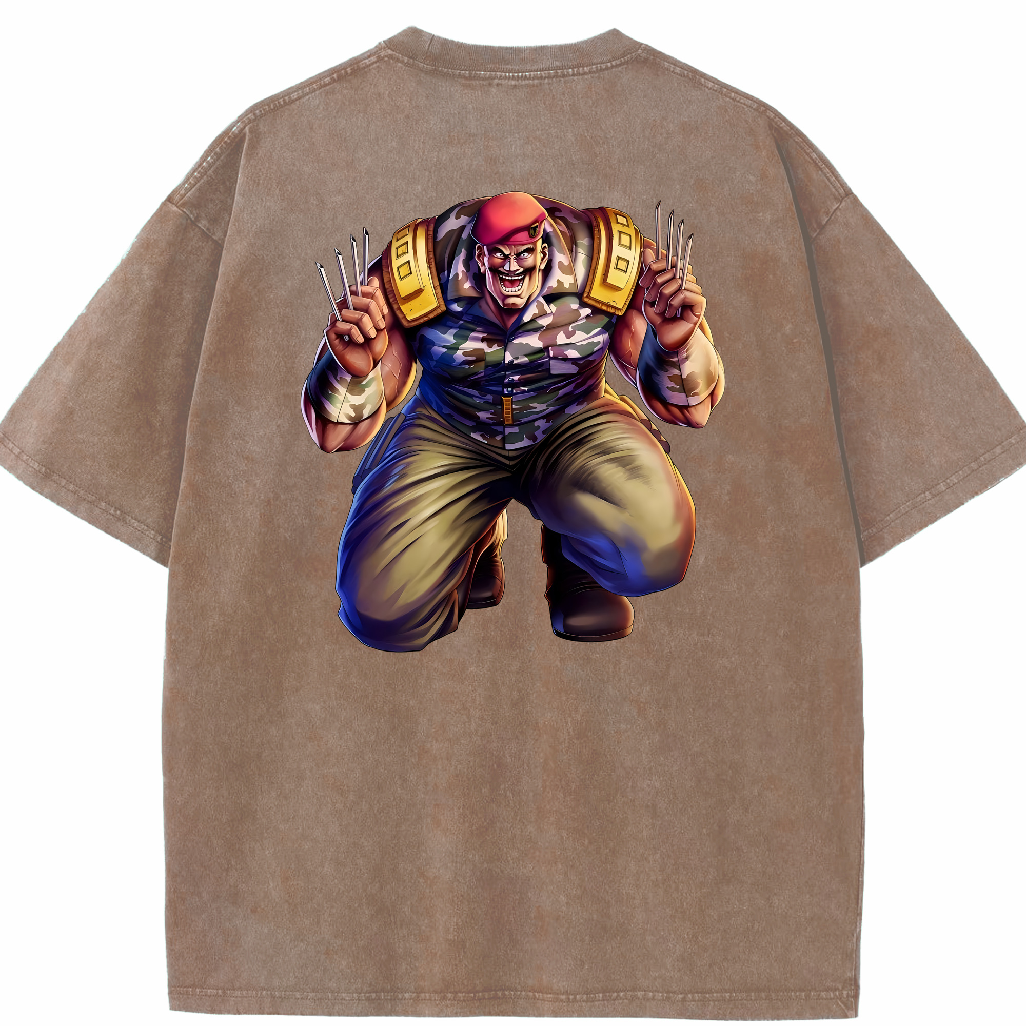 （画像用） 北斗の拳 Fist of the North Star 綿100% ヴィンテージ風 半袖Tシャツ（背面プリント）