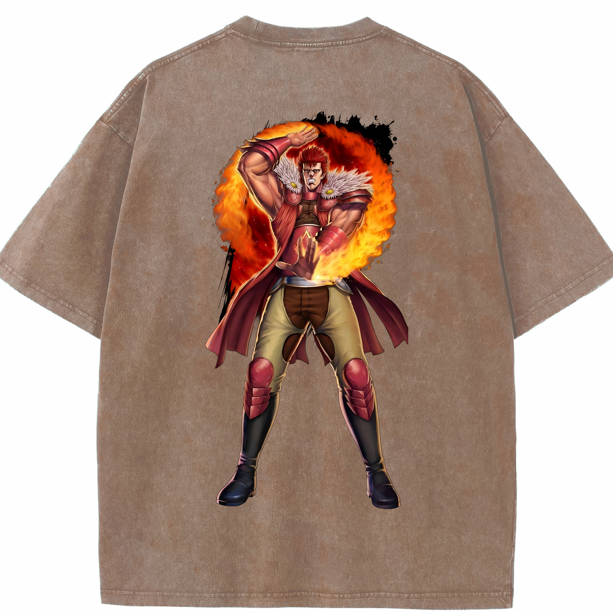 （画像用） 北斗の拳 Fist of the North Star 綿100% ヴィンテージ風 半袖Tシャツ（背面プリント）