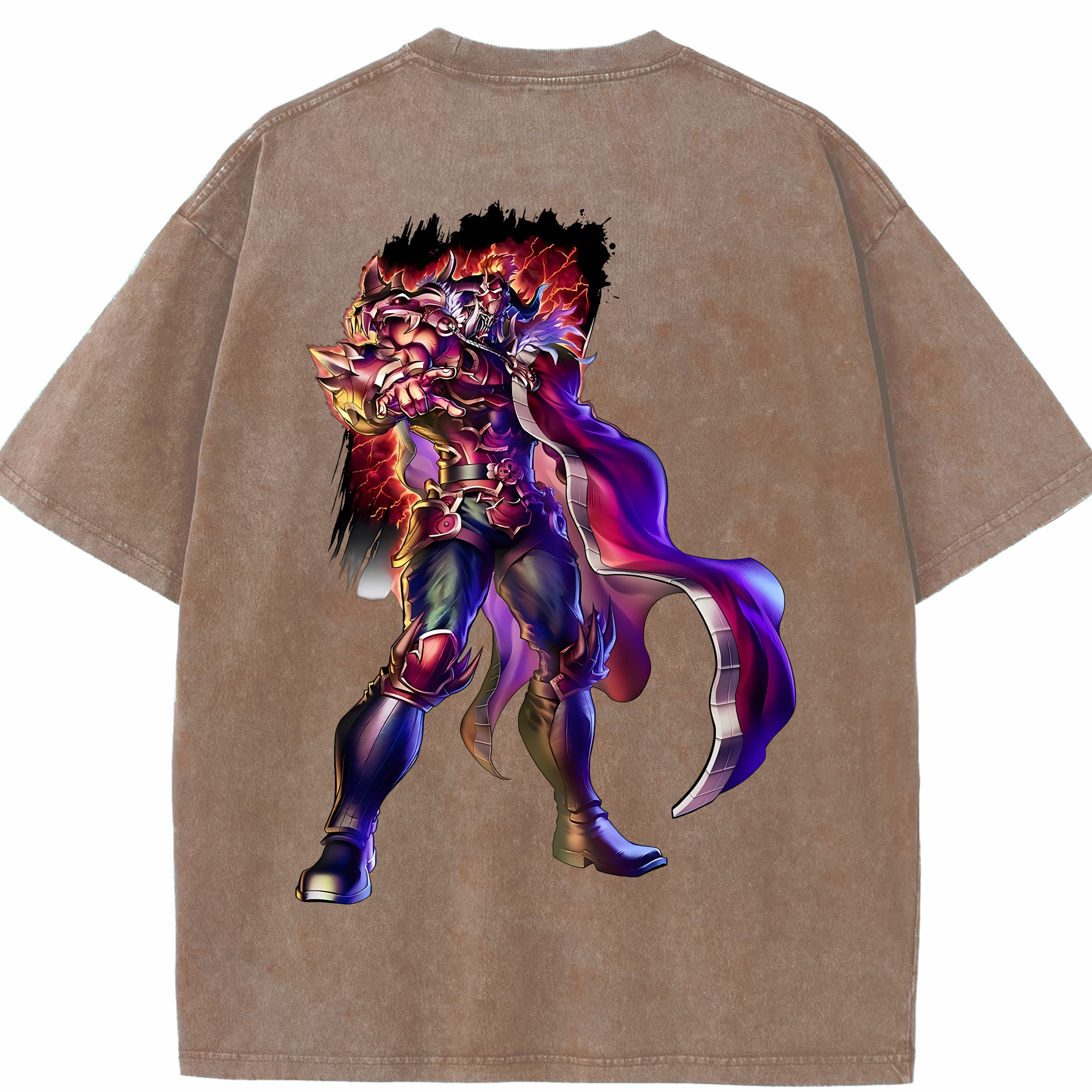（画像用） 北斗の拳 Fist of the North Star 綿100% ヴィンテージ風 半袖Tシャツ（背面プリント）