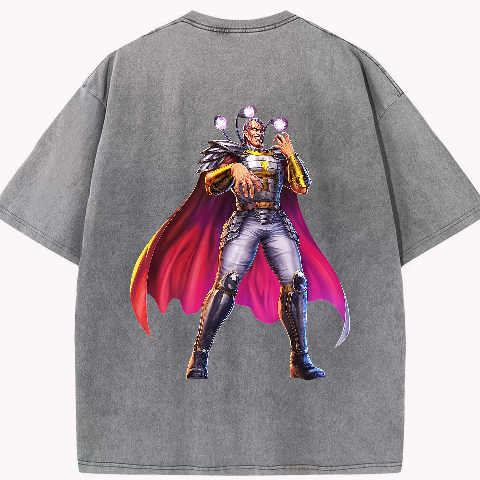 （画像用） 北斗の拳 Fist of the North Star 綿100% ヴィンテージ風 半袖Tシャツ（背面プリント）