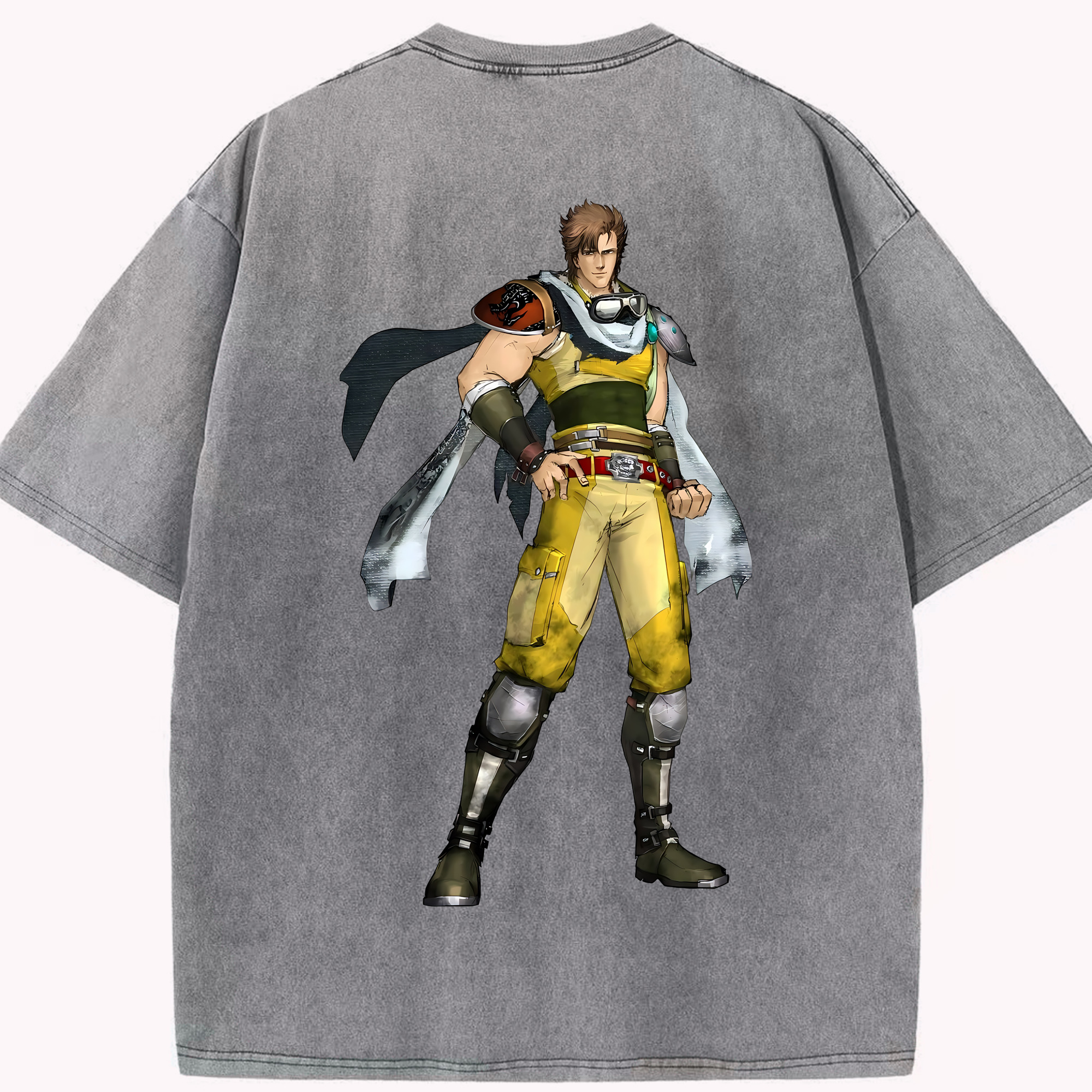 （画像用） 北斗の拳 Fist of the North Star 綿100% ヴィンテージ風 半袖Tシャツ（背面プリント）