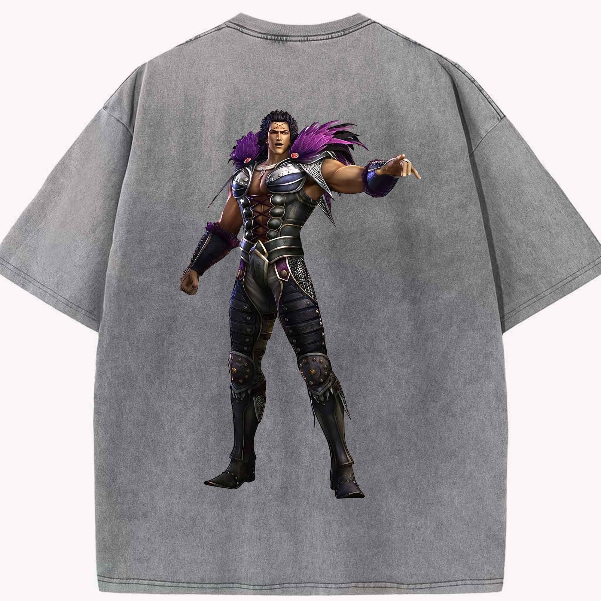 （画像用） 北斗の拳 Fist of the North Star 綿100% ヴィンテージ風 半袖Tシャツ（背面プリント）
