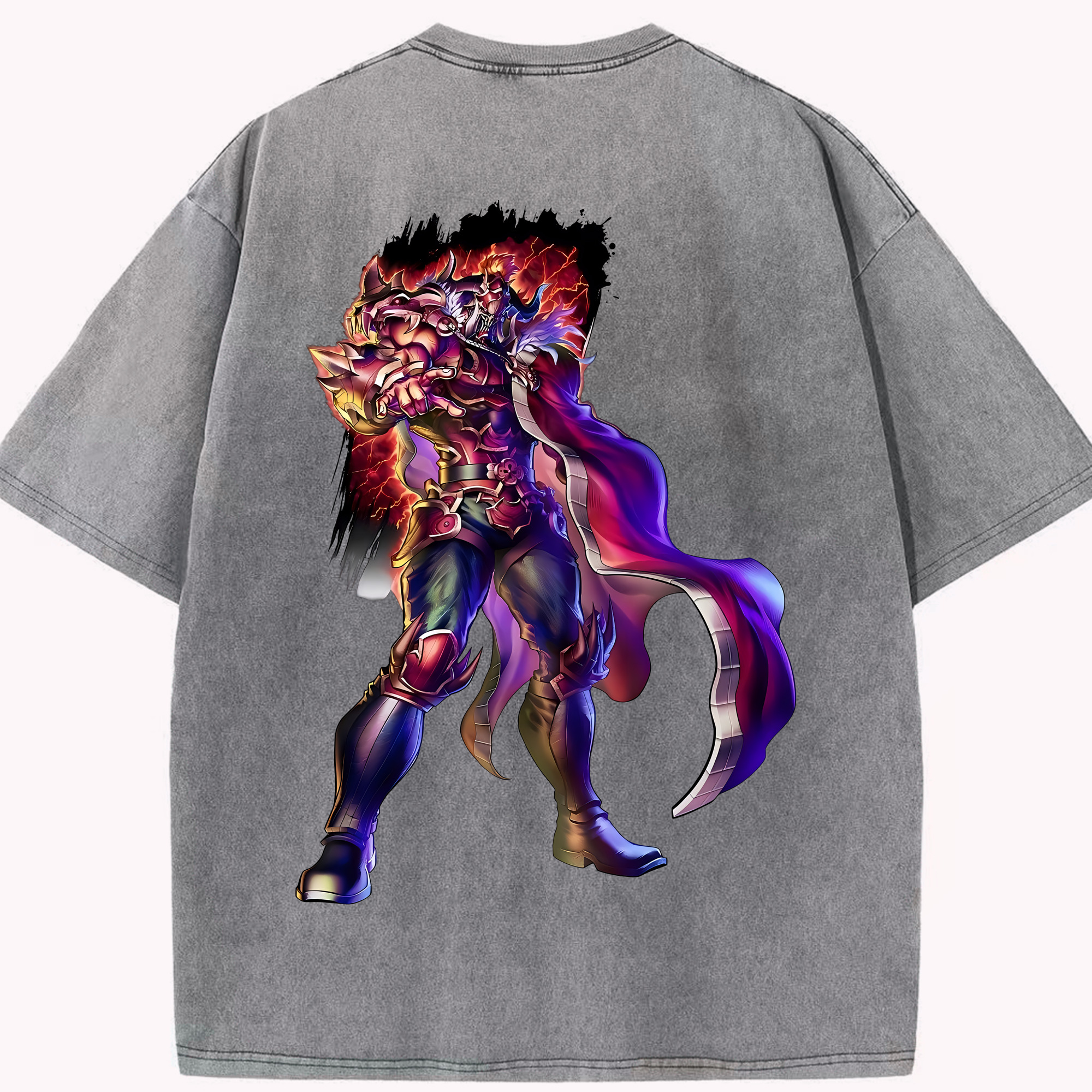 （画像用） 北斗の拳 Fist of the North Star 綿100% ヴィンテージ風 半袖Tシャツ（背面プリント）
