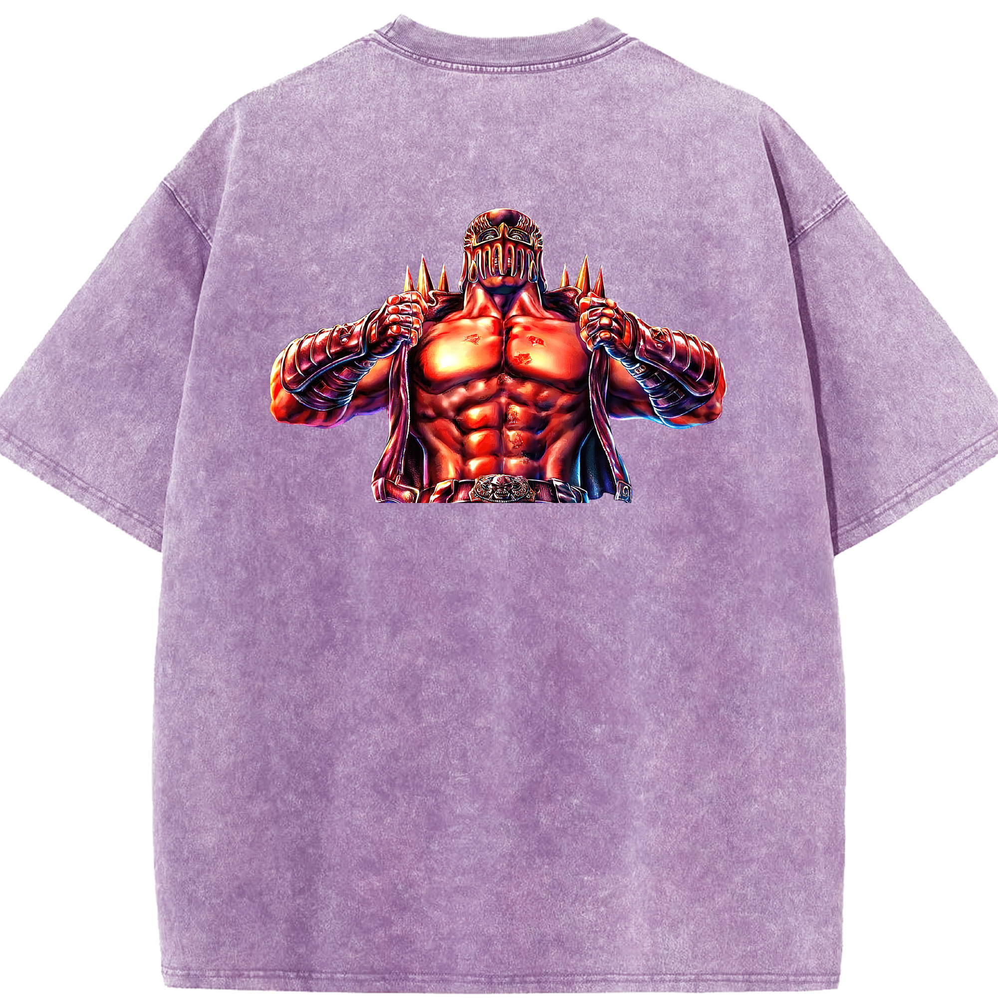 （画像用） 北斗の拳 Fist of the North Star 綿100% ヴィンテージ風 半袖Tシャツ（背面プリント）