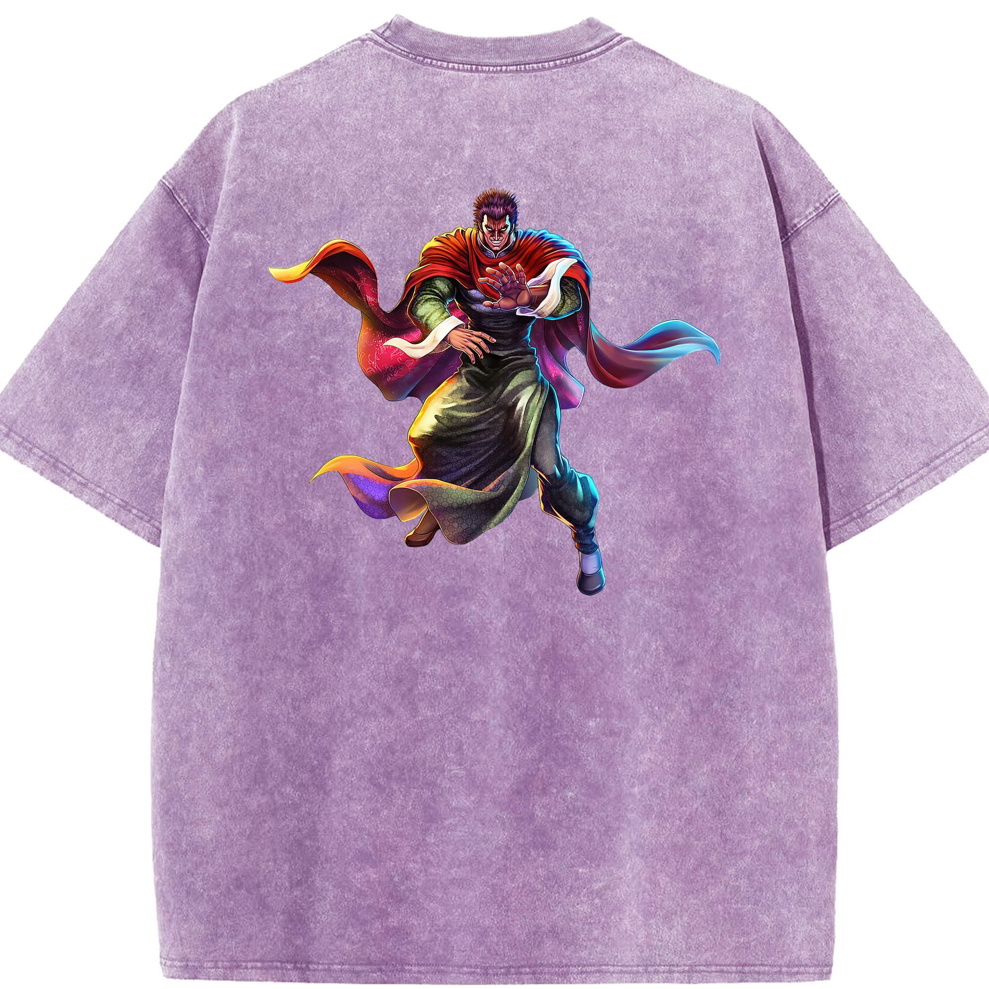 （画像用） 北斗の拳 Fist of the North Star 綿100% ヴィンテージ風 半袖Tシャツ（背面プリント）