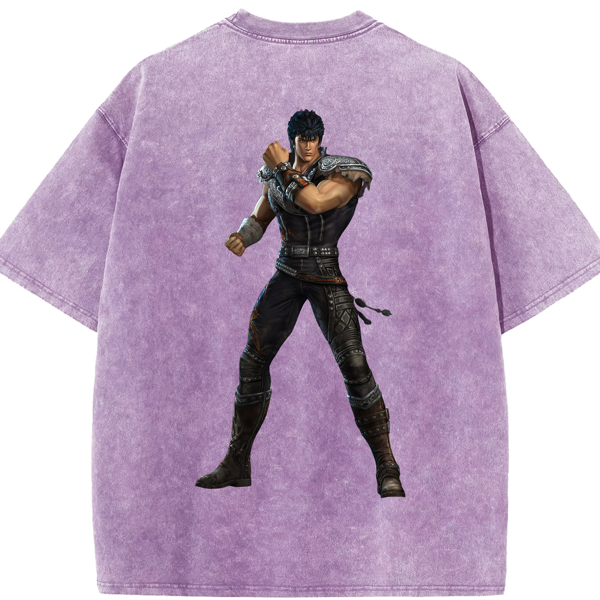 （画像用） 北斗の拳 Fist of the North Star 綿100% ヴィンテージ風 半袖Tシャツ（背面プリント）