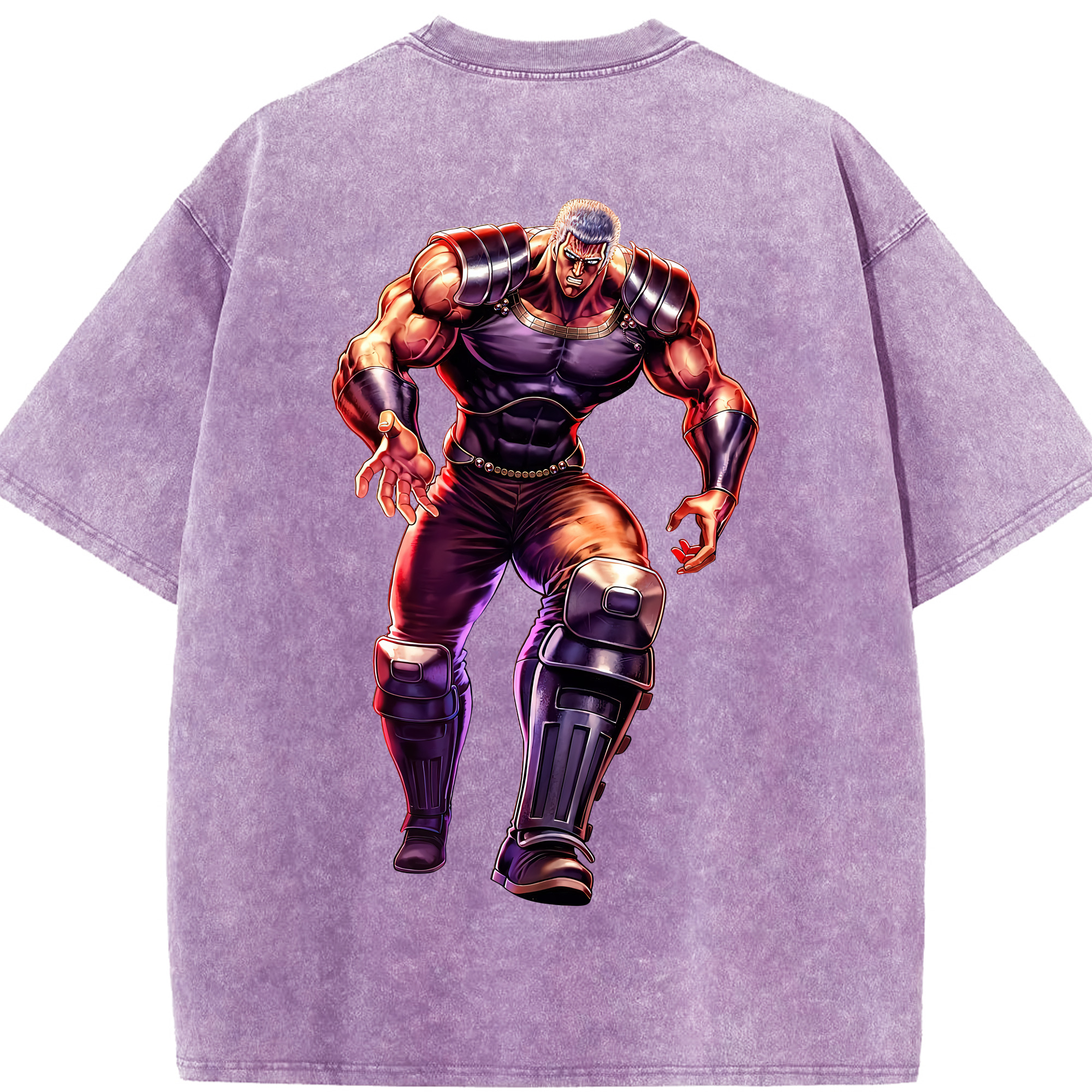 （画像用） 北斗の拳 Fist of the North Star 綿100% ヴィンテージ風 半袖Tシャツ（背面プリント）