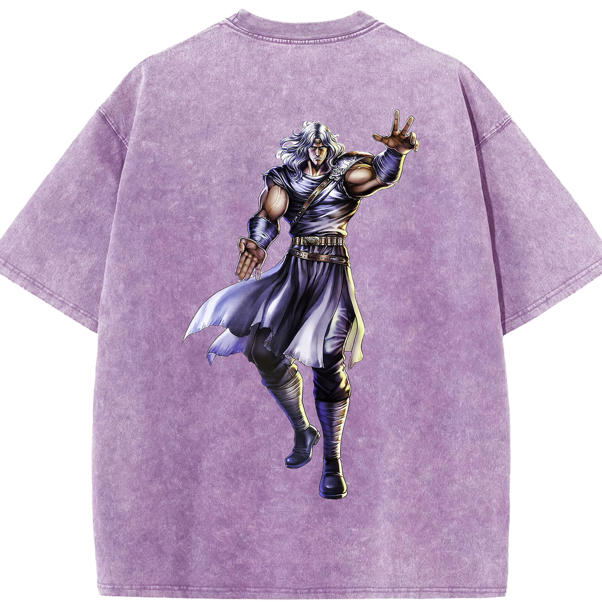 （画像用） 北斗の拳 Fist of the North Star 綿100% ヴィンテージ風 半袖Tシャツ（背面プリント）