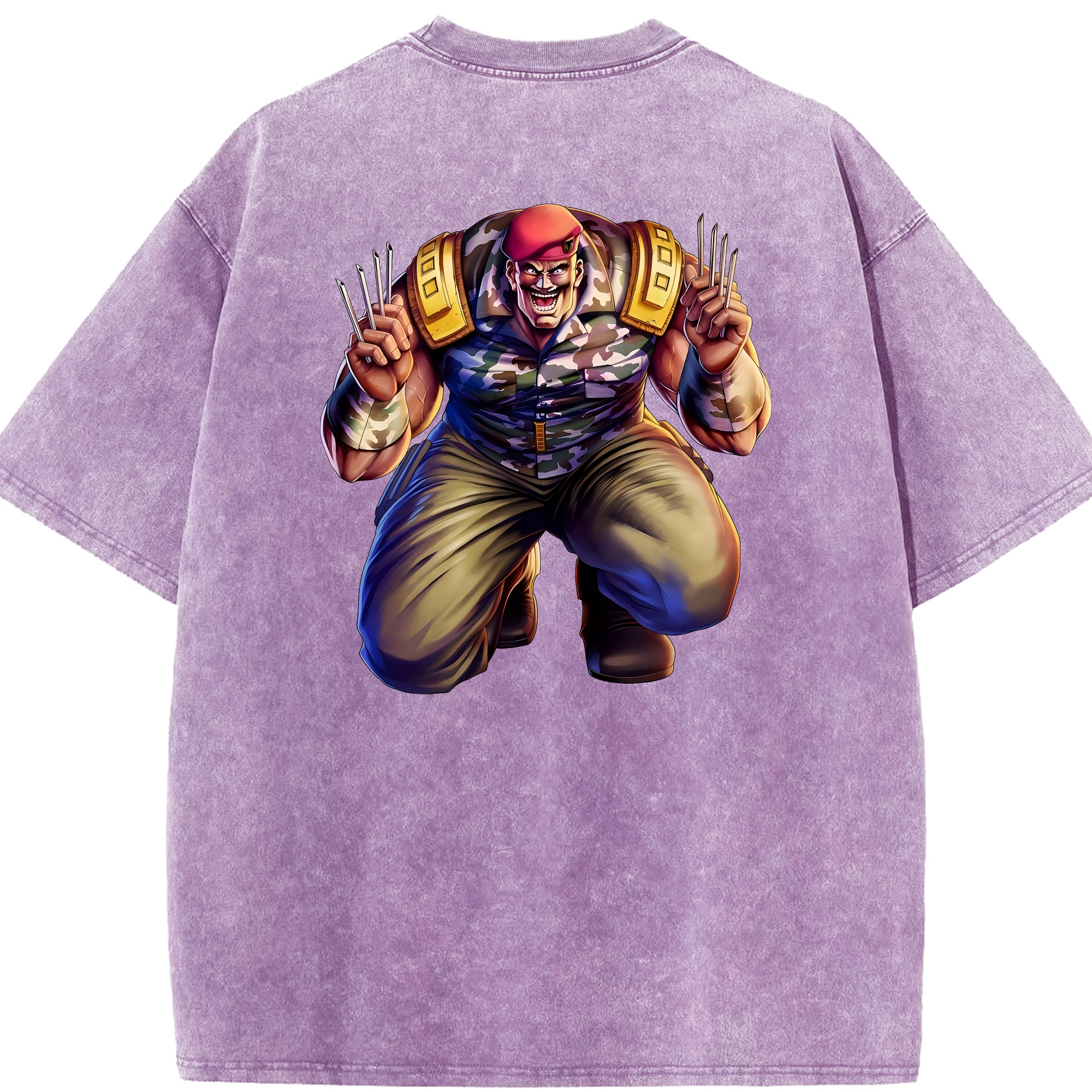 （画像用） 北斗の拳 Fist of the North Star 綿100% ヴィンテージ風 半袖Tシャツ（背面プリント）