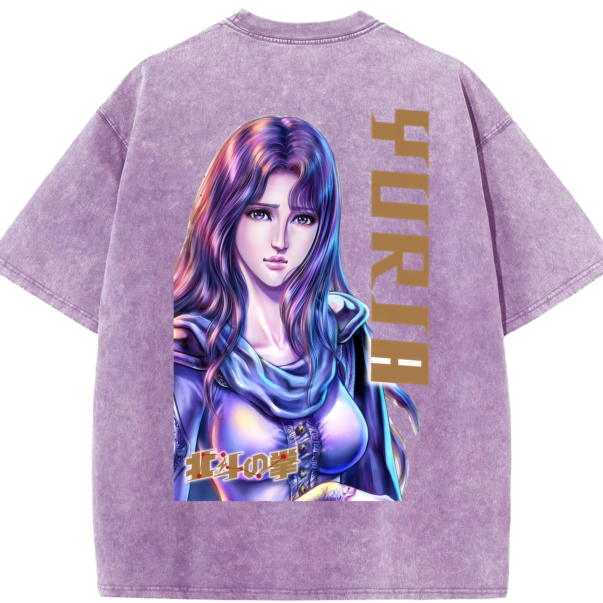 （画像用） 北斗の拳 Fist of the North Star 綿100% ヴィンテージ風 半袖Tシャツ（背面プリント）
