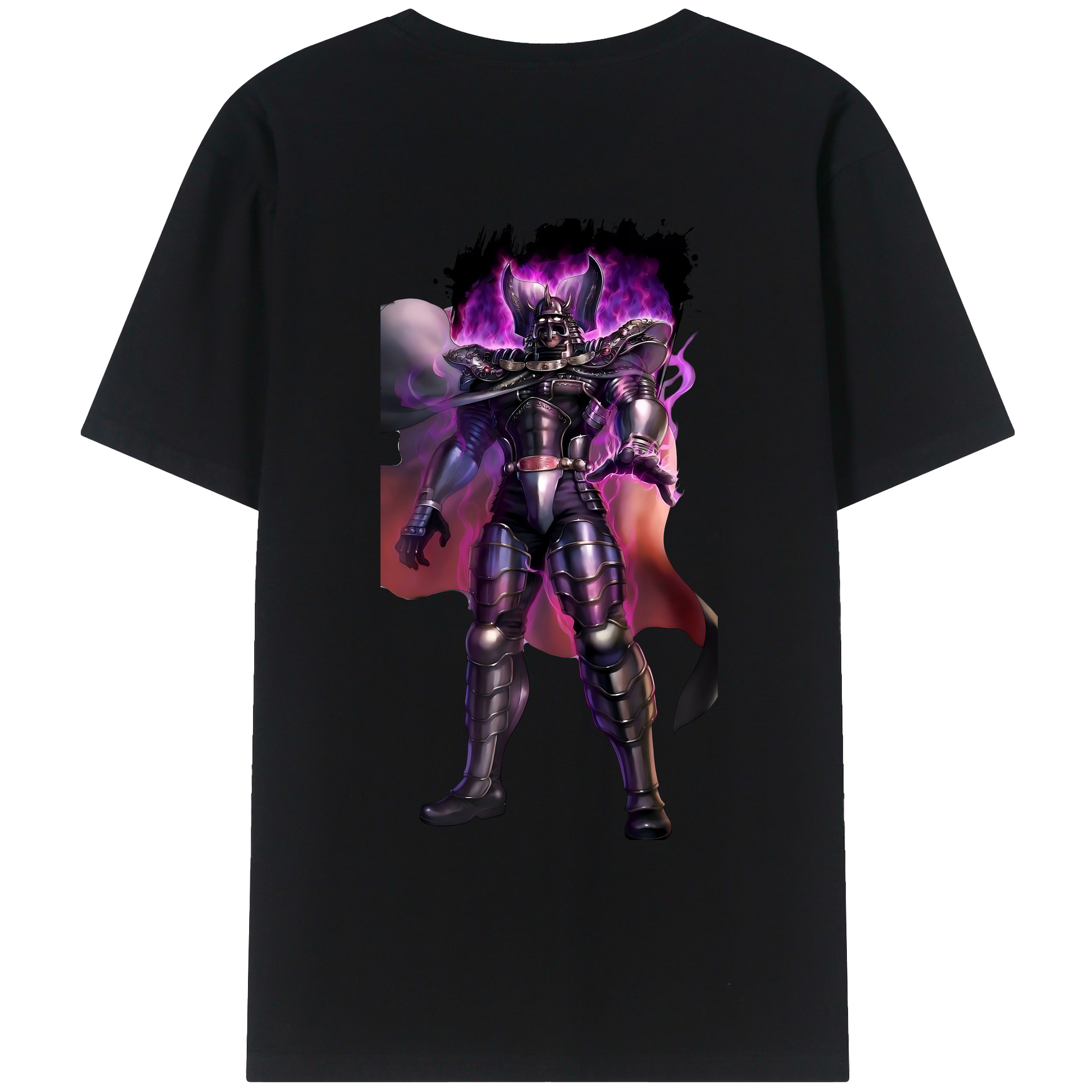 （画像用） 北斗の拳 Fist of the North Star 綿100％ メンズ半袖Tシャツ（バックプリント） 通気性