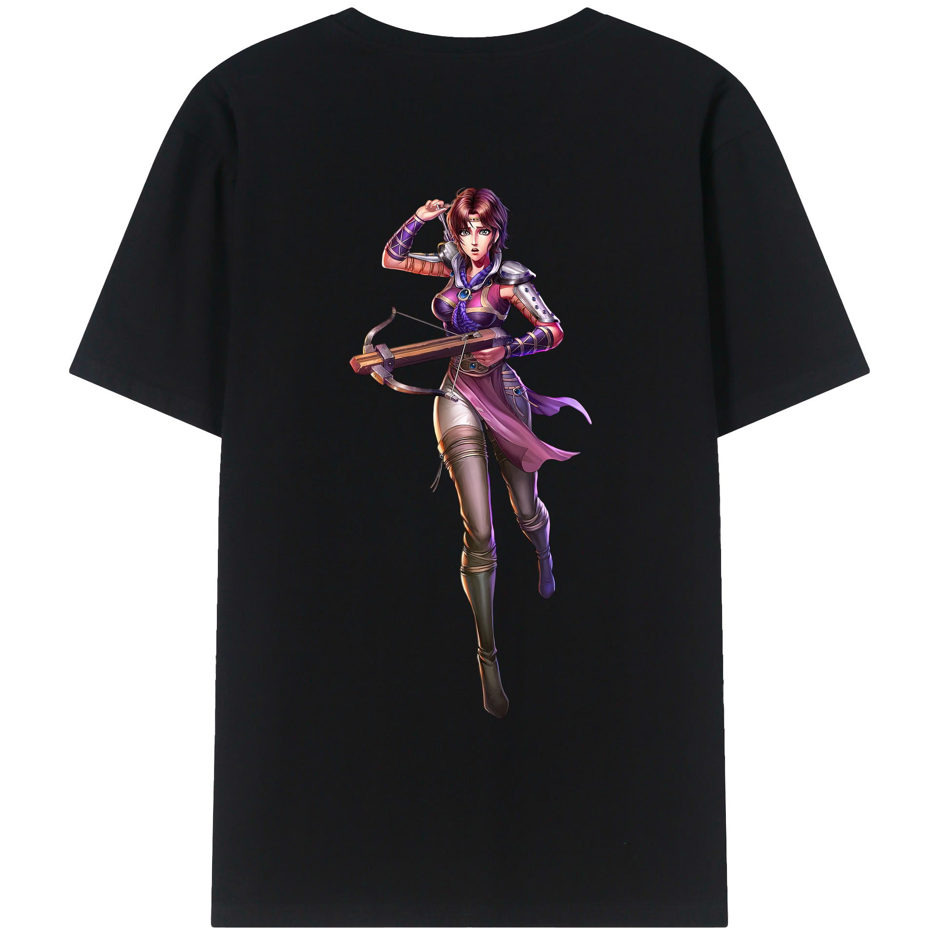 （画像用） 北斗の拳 Fist of the North Star 綿100％ メンズ半袖Tシャツ（バックプリント） 通気性