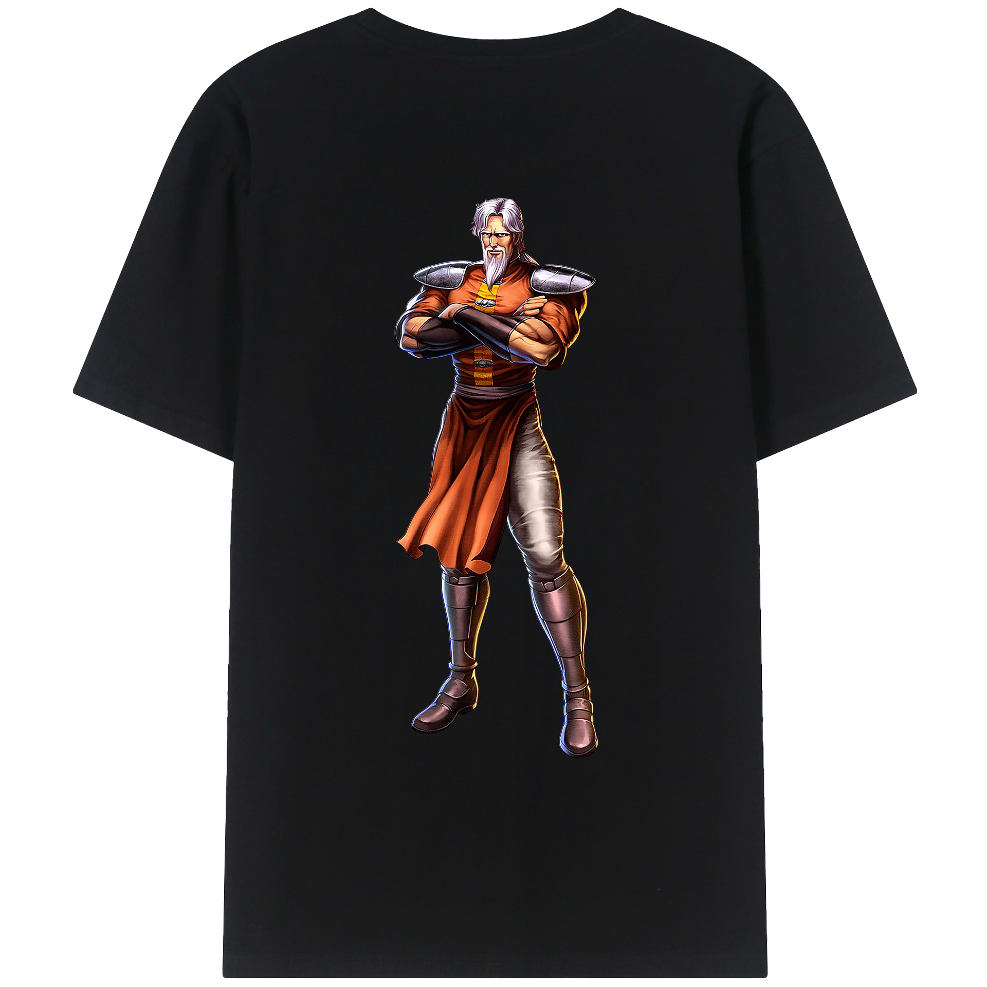 （画像用） 北斗の拳 Fist of the North Star 綿100％ メンズ半袖Tシャツ（バックプリント） 通気性