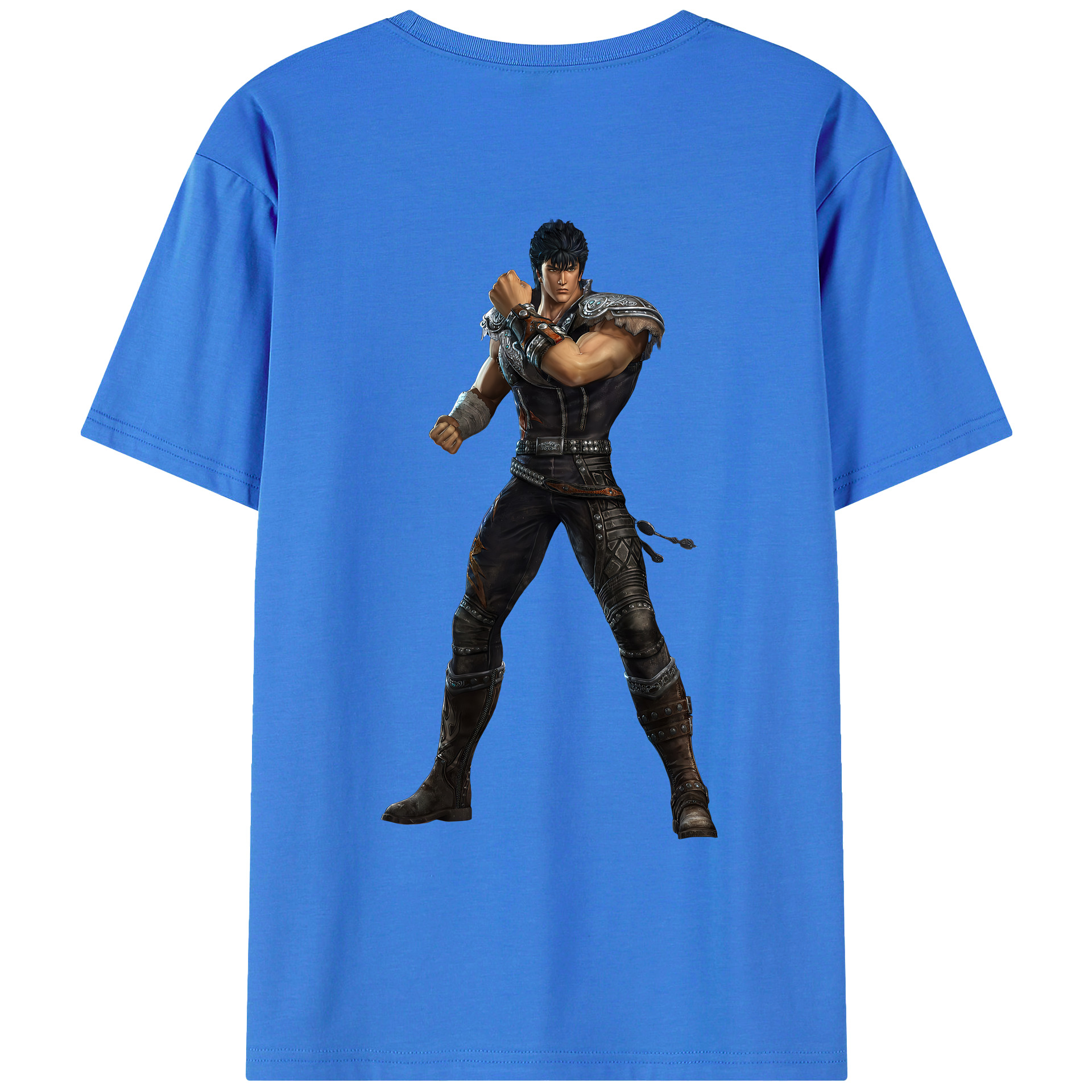 （画像用） 北斗の拳 Fist of the North Star 綿100％ メンズ半袖Tシャツ（バックプリント） 通気性