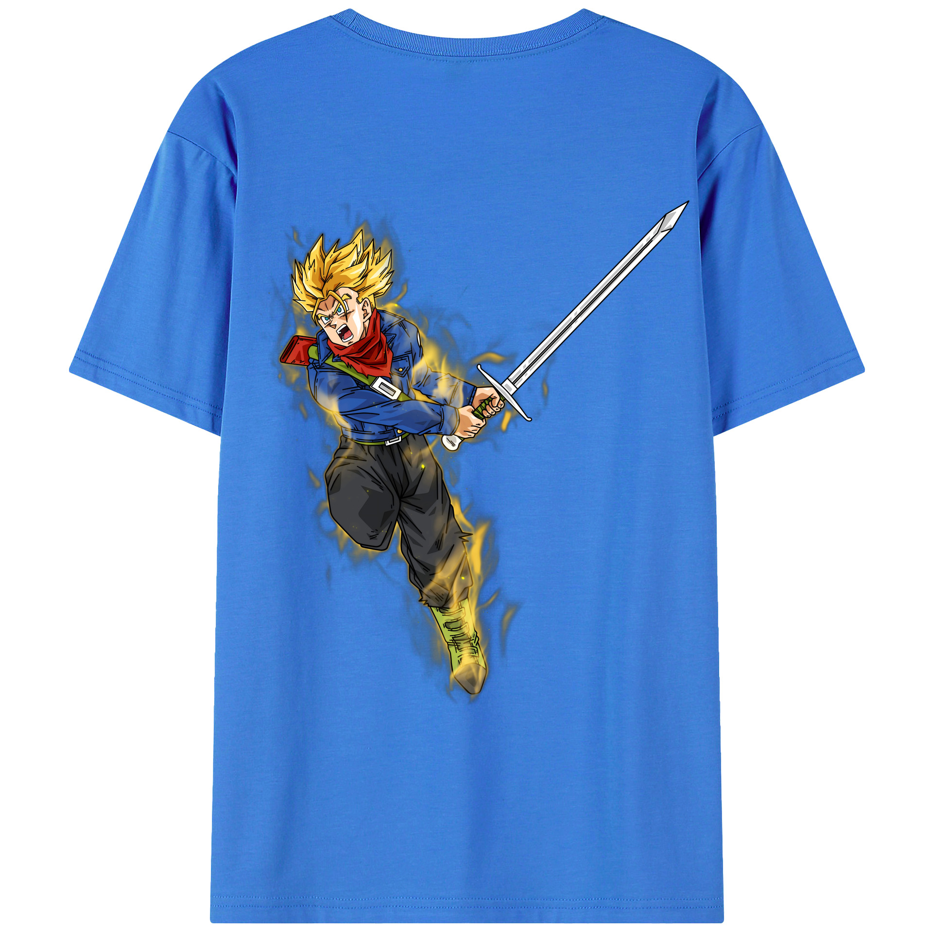 （画像用） 北斗の拳 Fist of the North Star 綿100％ メンズ半袖Tシャツ（バックプリント） 通気性
