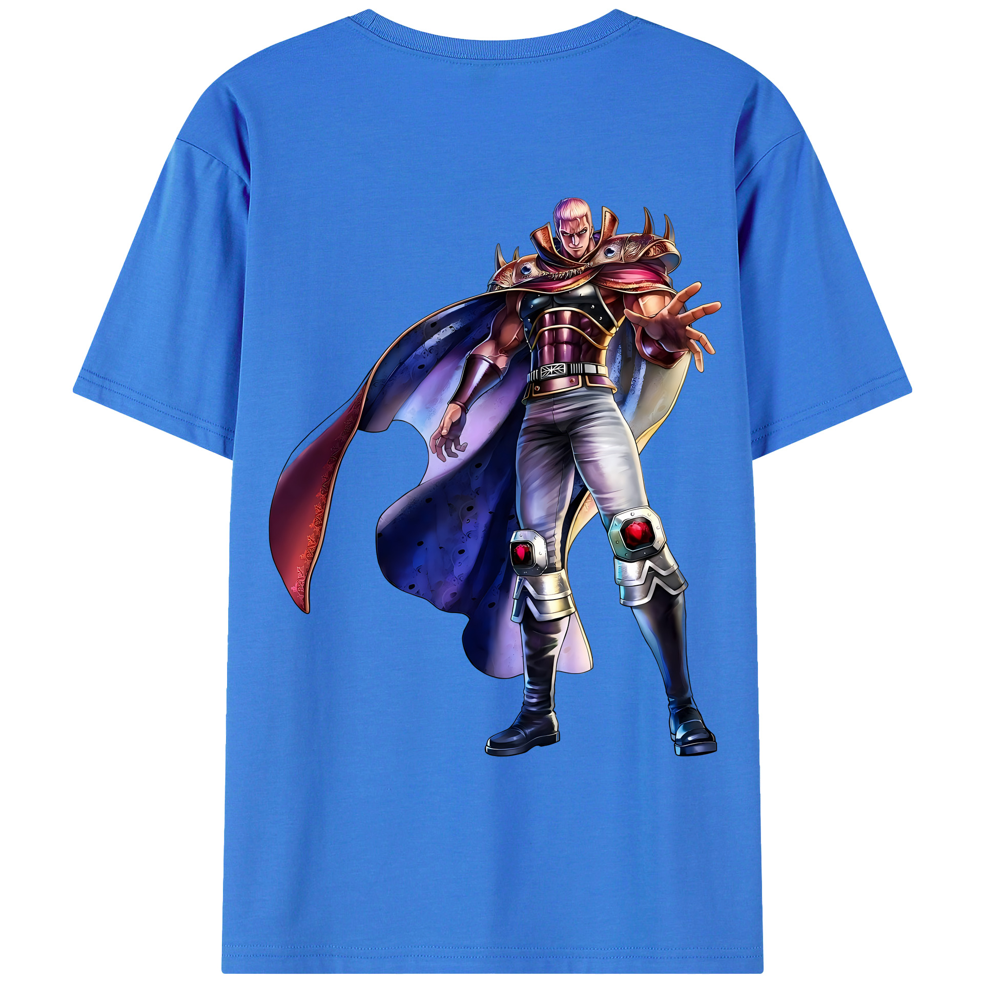 （画像用） 北斗の拳 Fist of the North Star 綿100％ メンズ半袖Tシャツ（バックプリント） 通気性