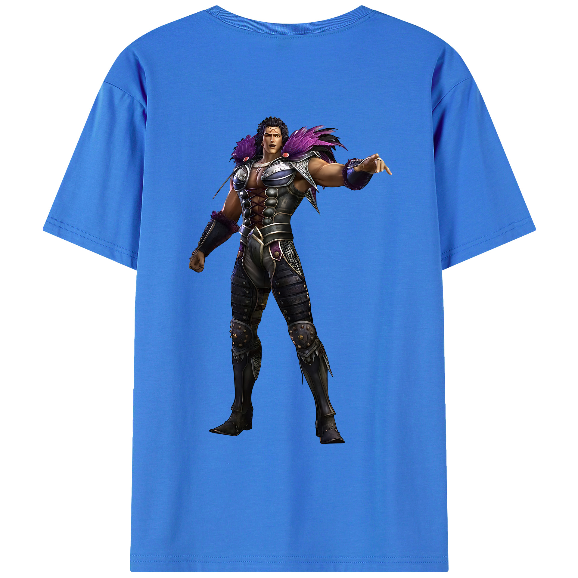 （画像用） 北斗の拳 Fist of the North Star 綿100％ メンズ半袖Tシャツ（バックプリント） 通気性