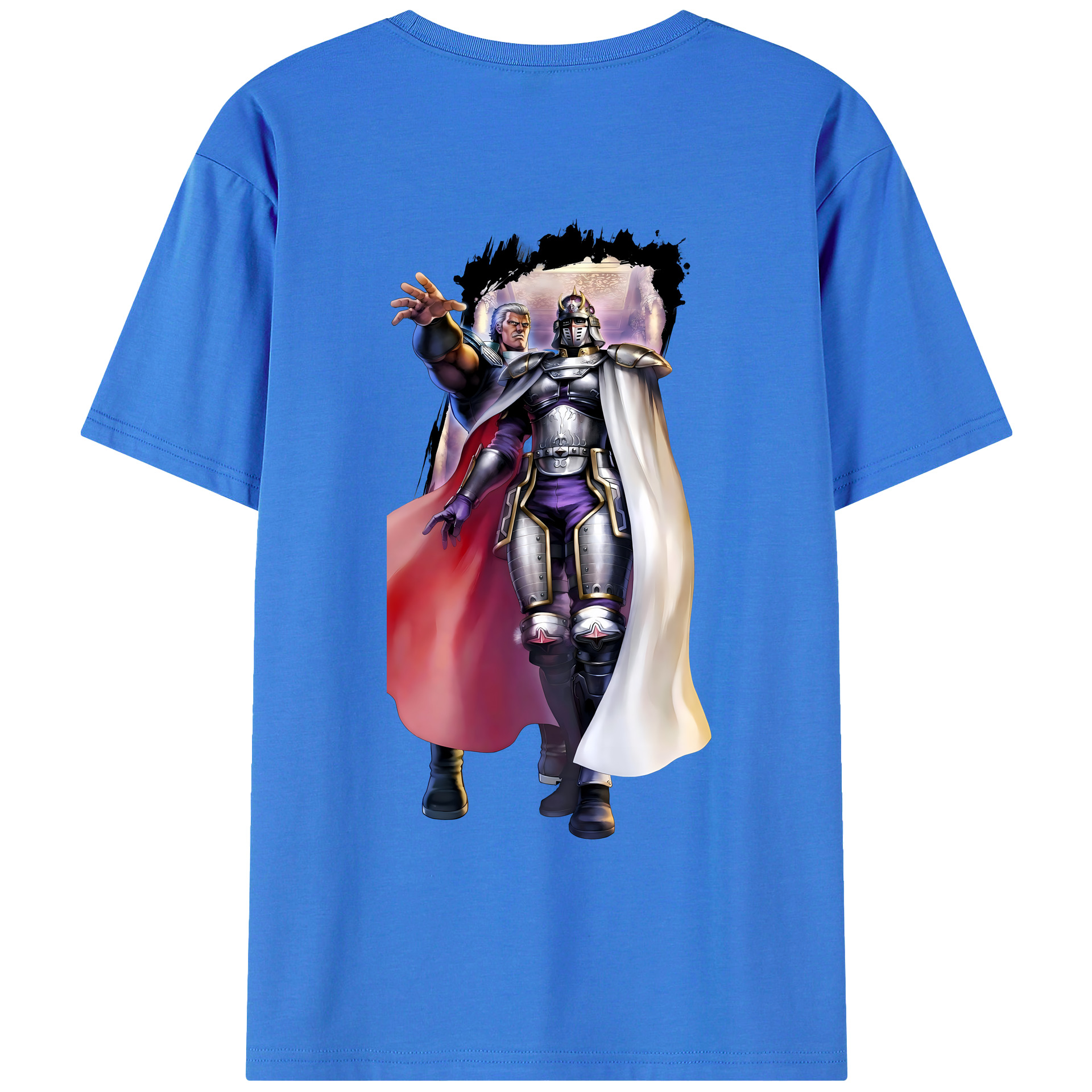 （画像用） 北斗の拳 Fist of the North Star 綿100％ メンズ半袖Tシャツ（バックプリント） 通気性