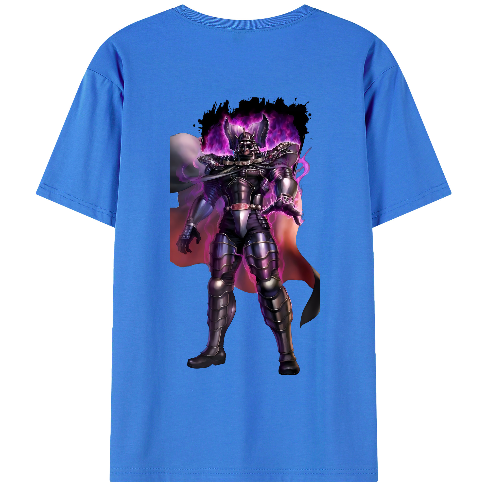 （画像用） 北斗の拳 Fist of the North Star 綿100％ メンズ半袖Tシャツ（バックプリント） 通気性