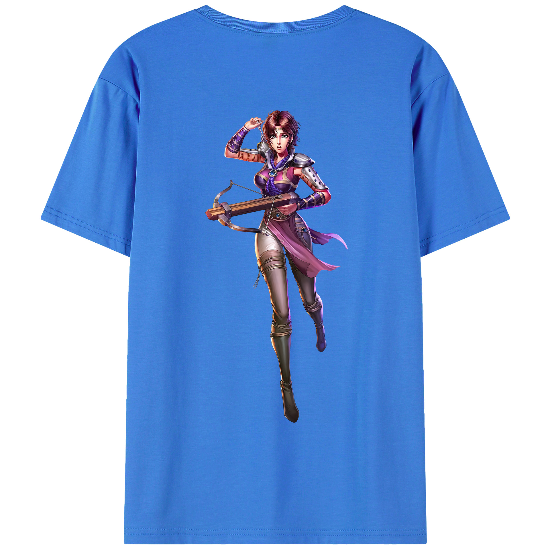 （画像用） 北斗の拳 Fist of the North Star 綿100％ メンズ半袖Tシャツ（バックプリント） 通気性