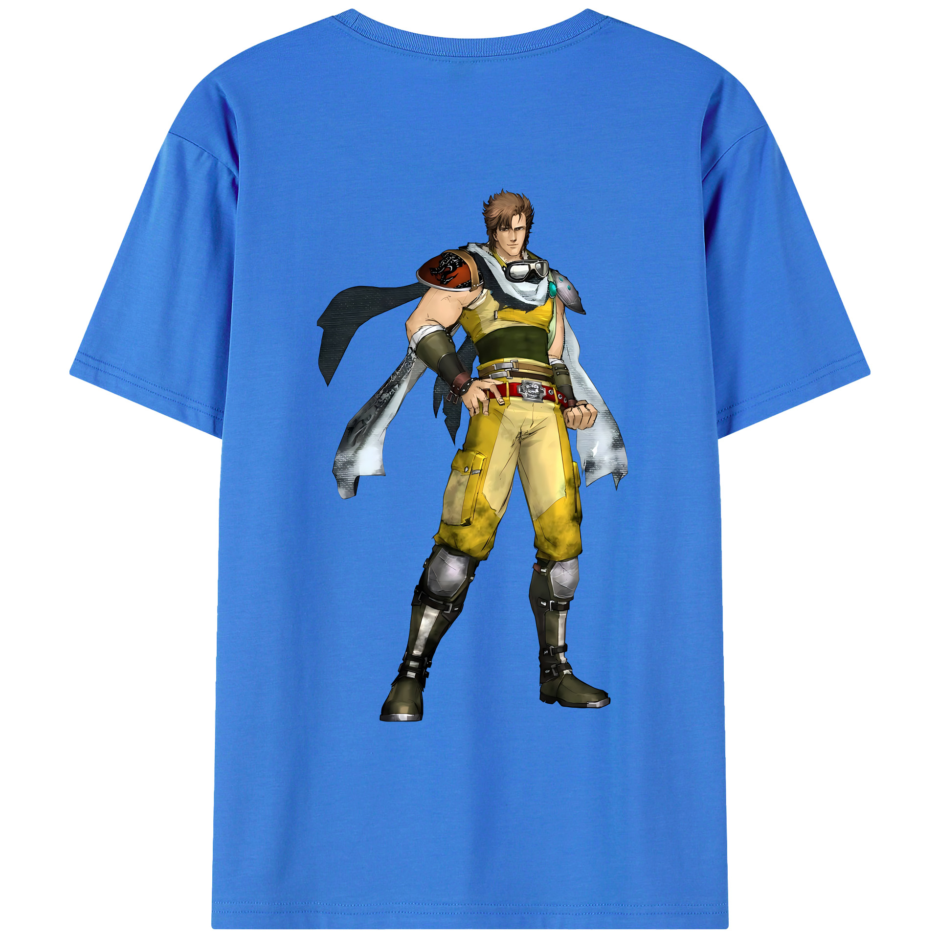 （画像用） 北斗の拳 Fist of the North Star 綿100％ メンズ半袖Tシャツ（バックプリント） 通気性