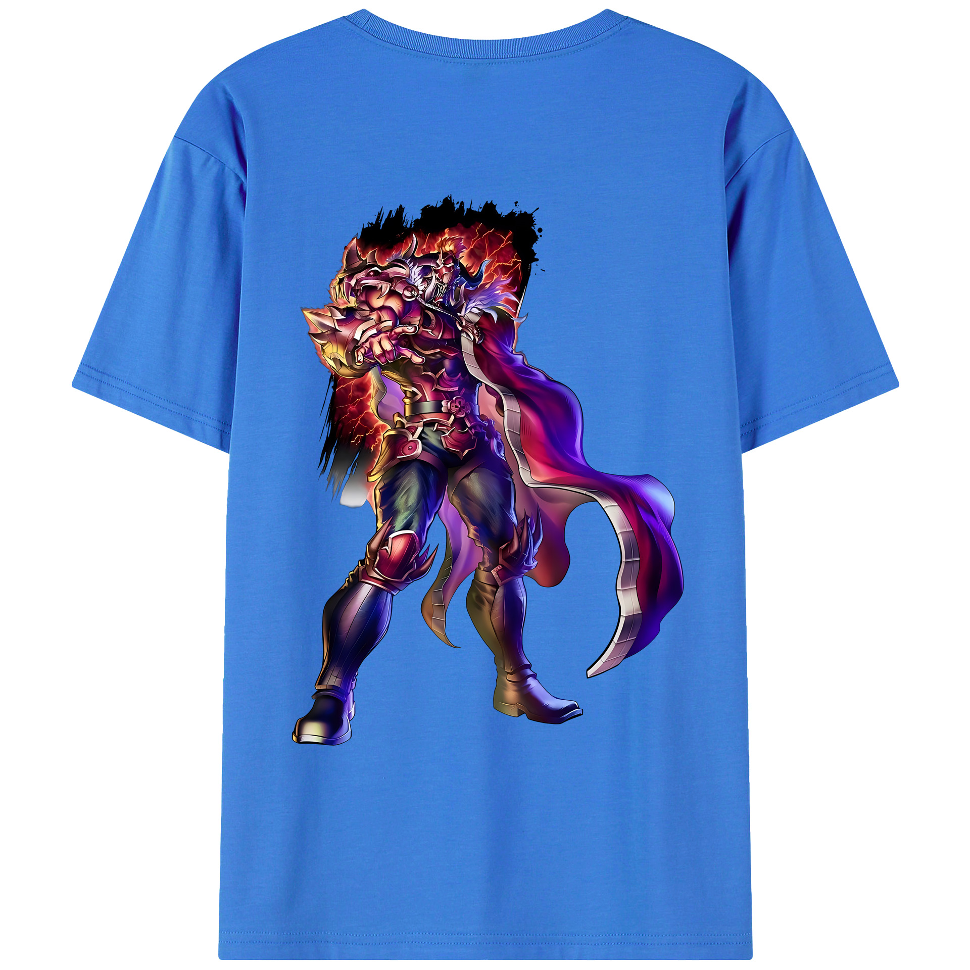 （画像用） 北斗の拳 Fist of the North Star 綿100％ メンズ半袖Tシャツ（バックプリント） 通気性