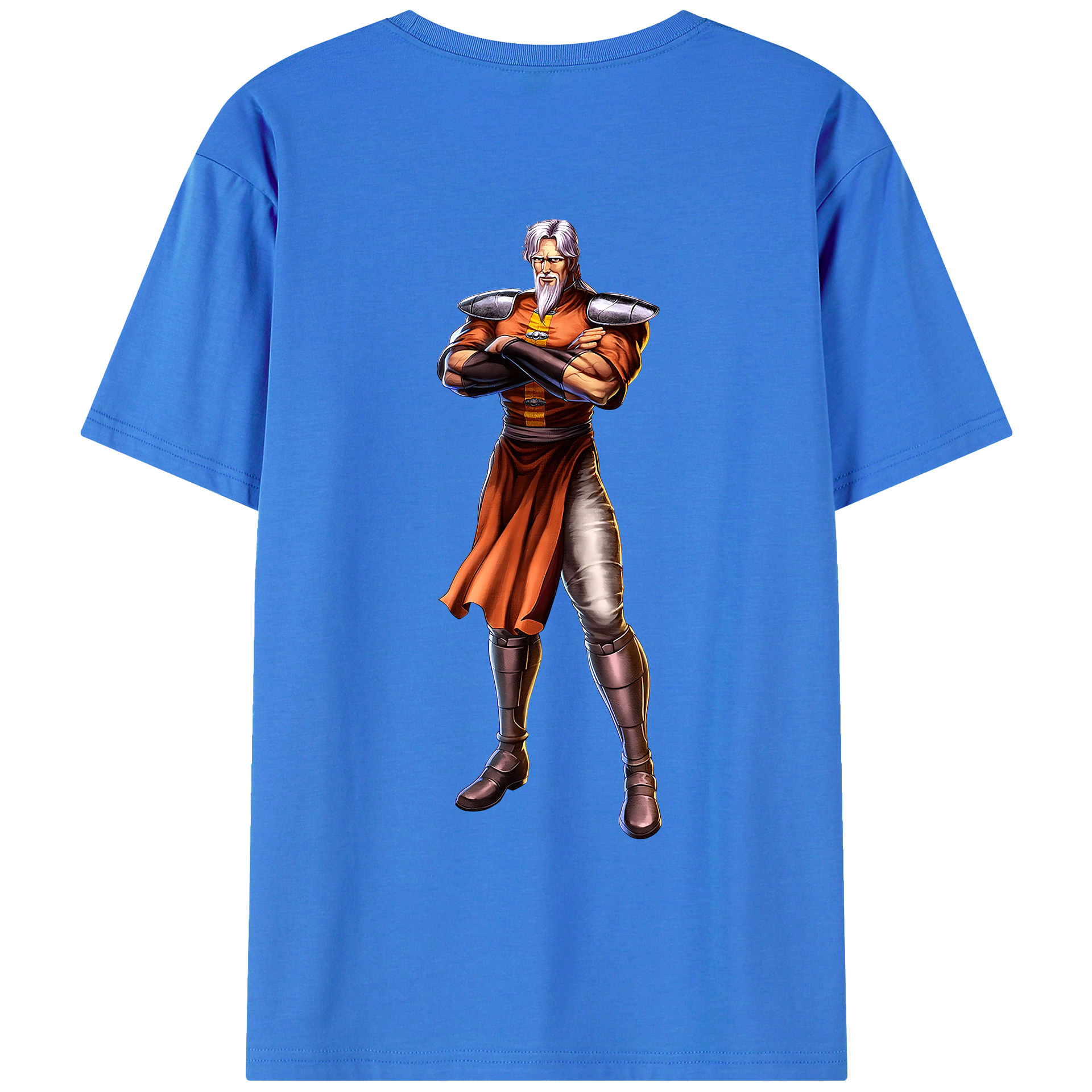 （画像用） 北斗の拳 Fist of the North Star 綿100％ メンズ半袖Tシャツ（バックプリント） 通気性