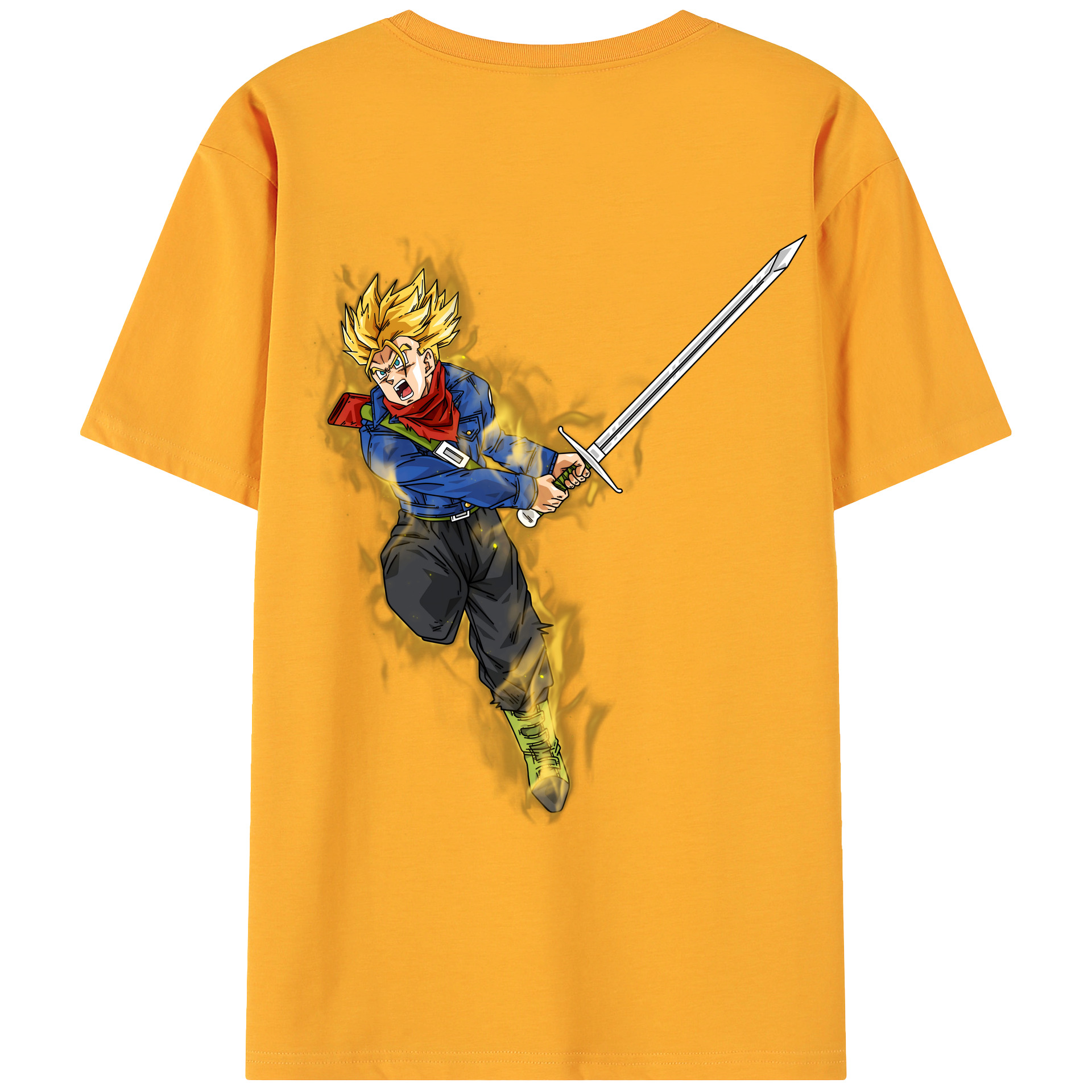 （画像用） 北斗の拳 Fist of the North Star 綿100％ メンズ半袖Tシャツ（バックプリント） 通気性