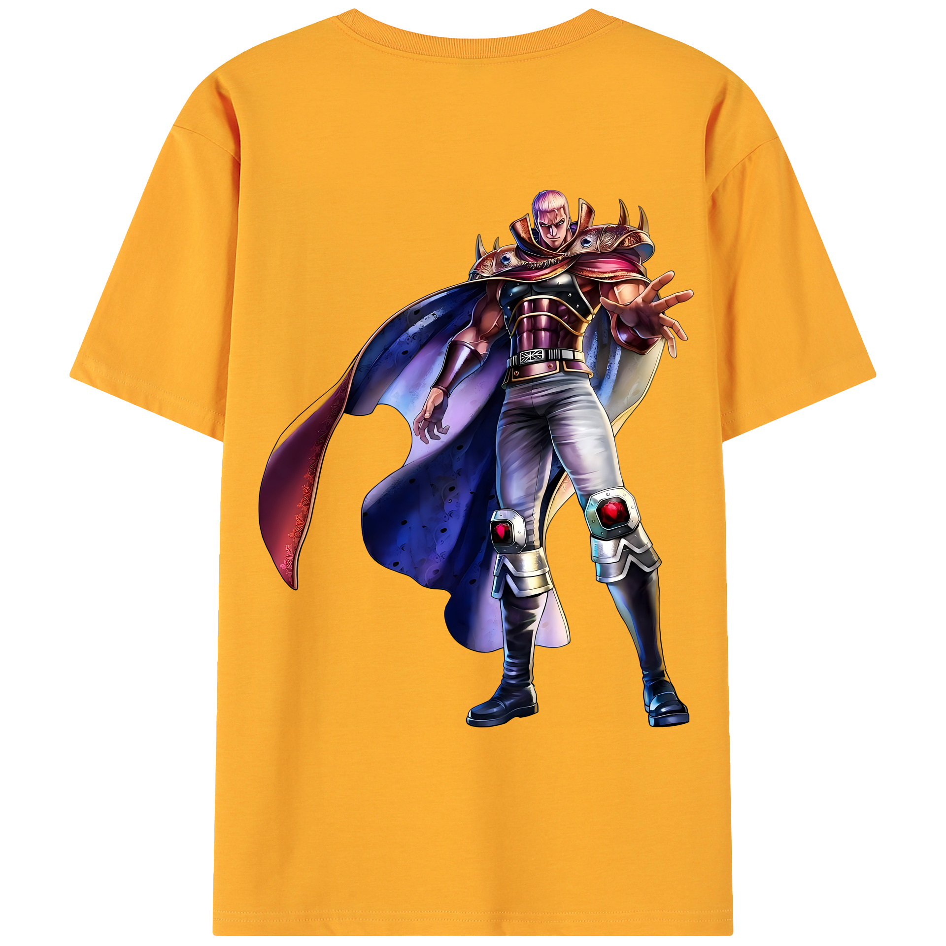 （画像用） 北斗の拳 Fist of the North Star 綿100％ メンズ半袖Tシャツ（バックプリント） 通気性