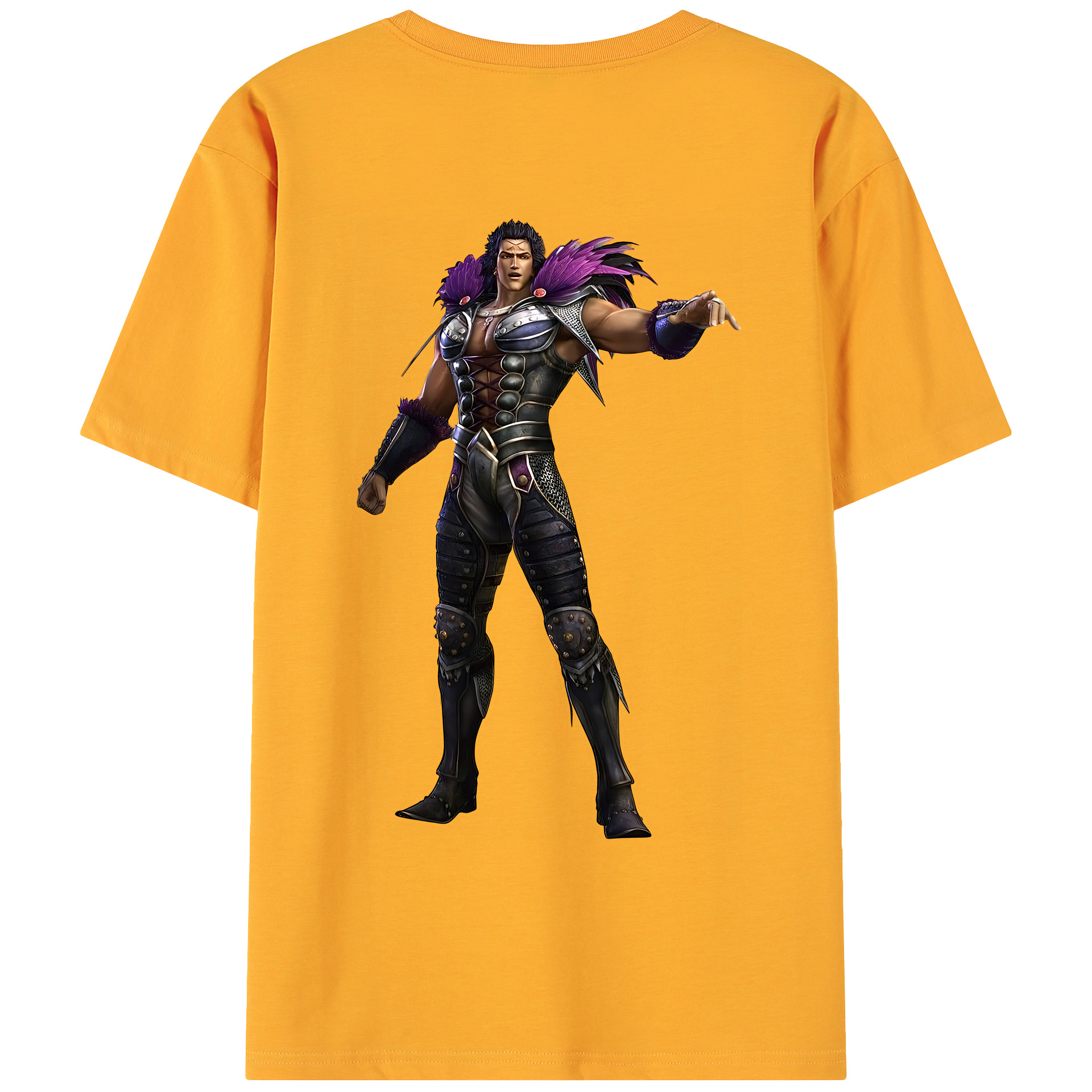 （画像用） 北斗の拳 Fist of the North Star 綿100％ メンズ半袖Tシャツ（バックプリント） 通気性