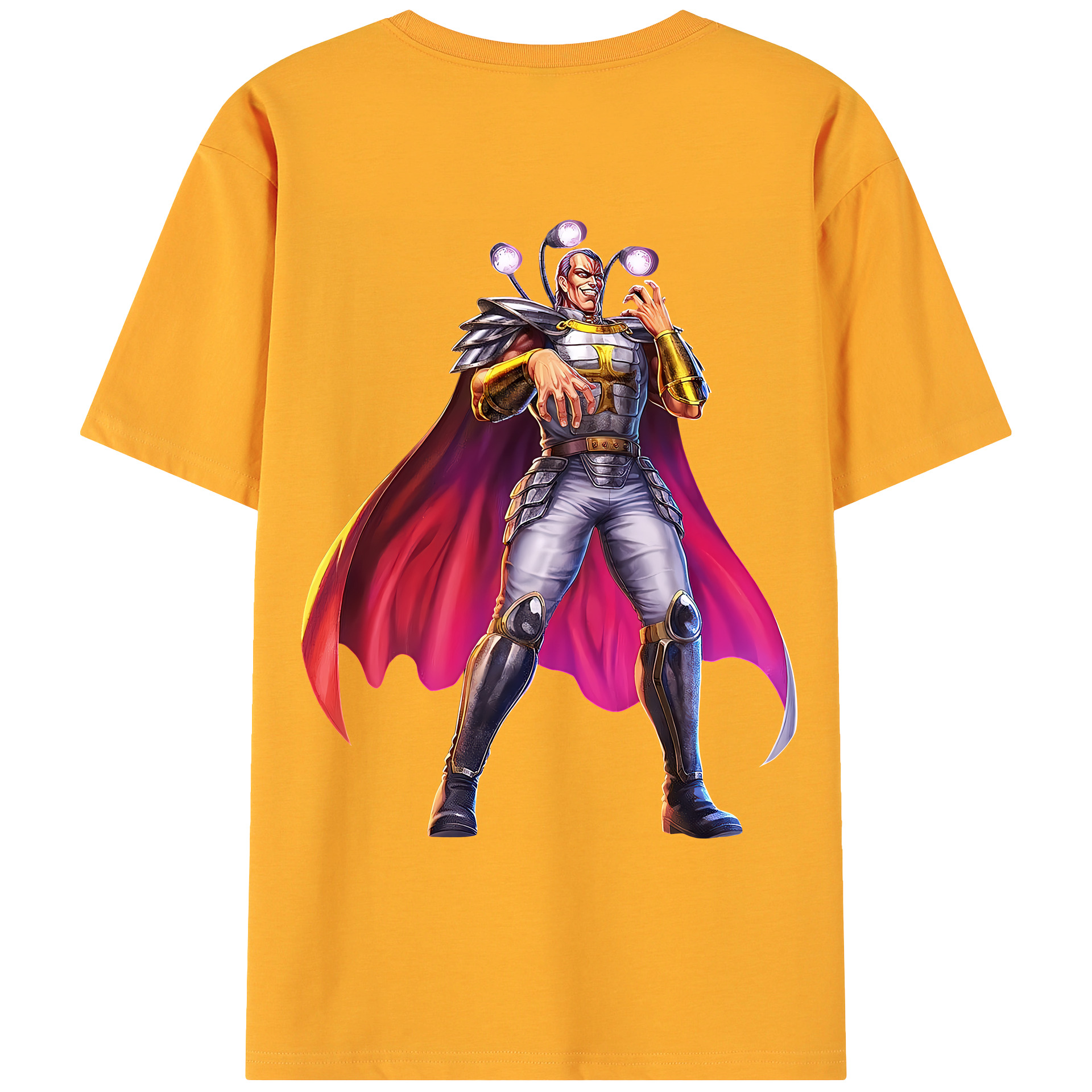 （画像用） 北斗の拳 Fist of the North Star 綿100％ メンズ半袖Tシャツ（バックプリント） 通気性