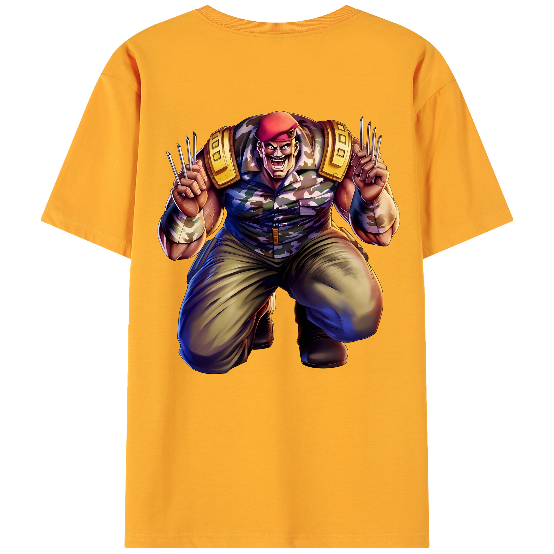 （画像用） 北斗の拳 Fist of the North Star 綿100％ メンズ半袖Tシャツ（バックプリント） 通気性