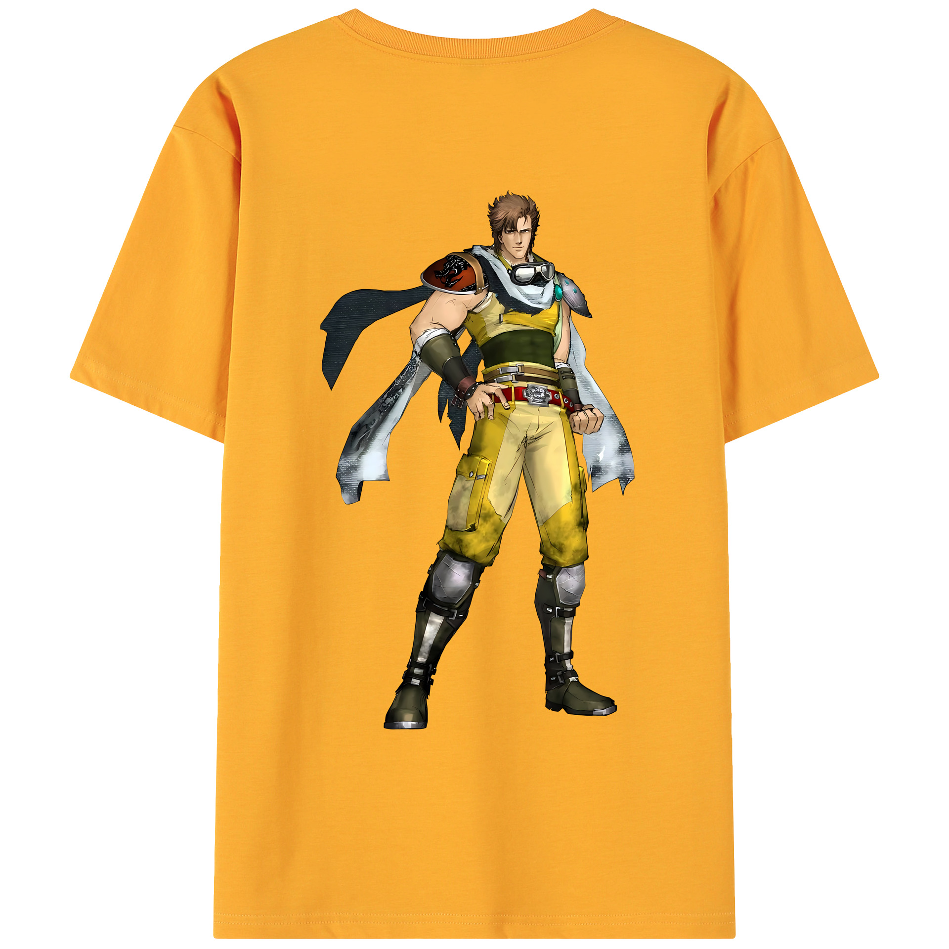（画像用） 北斗の拳 Fist of the North Star 綿100％ メンズ半袖Tシャツ（バックプリント） 通気性