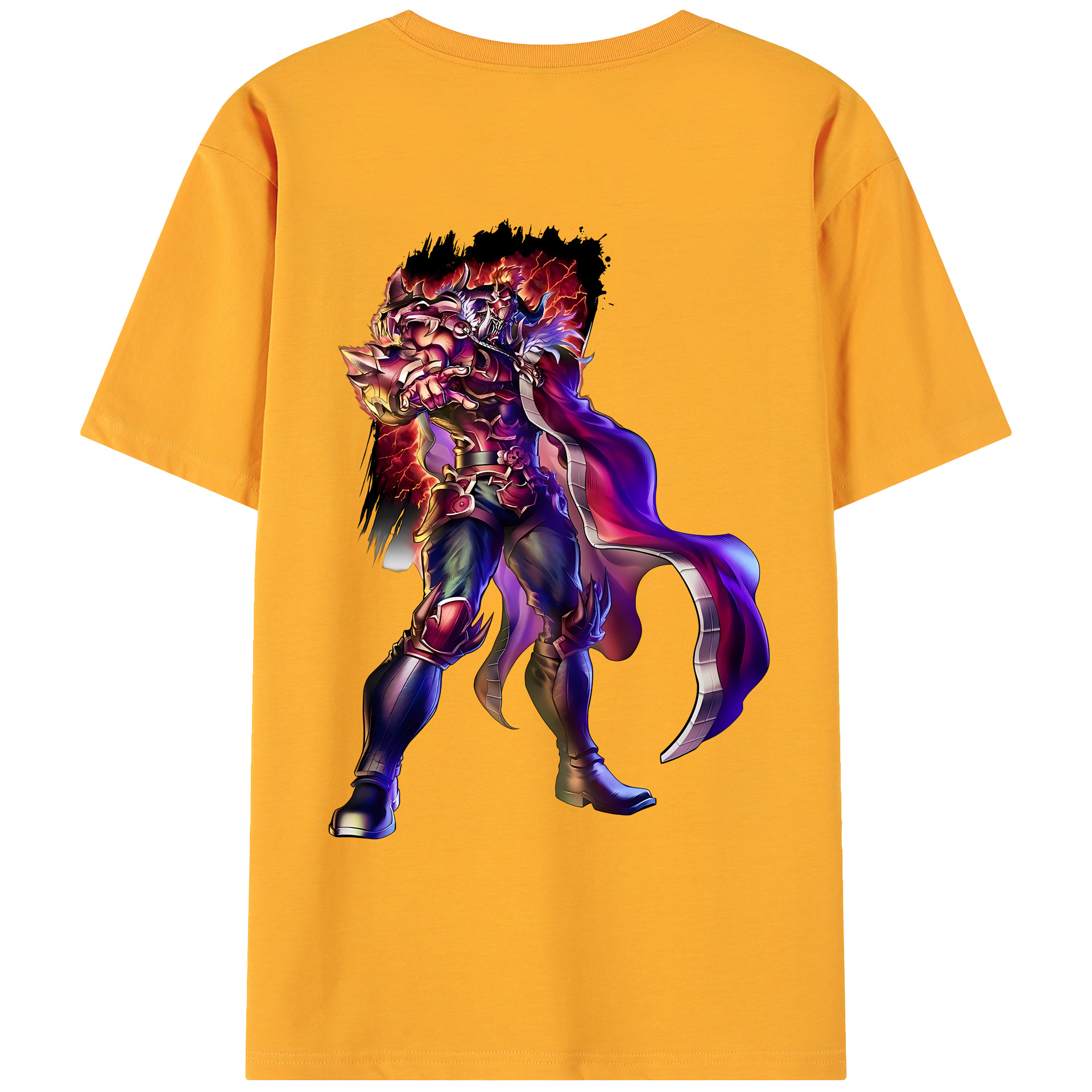 （画像用） 北斗の拳 Fist of the North Star 綿100％ メンズ半袖Tシャツ（バックプリント） 通気性