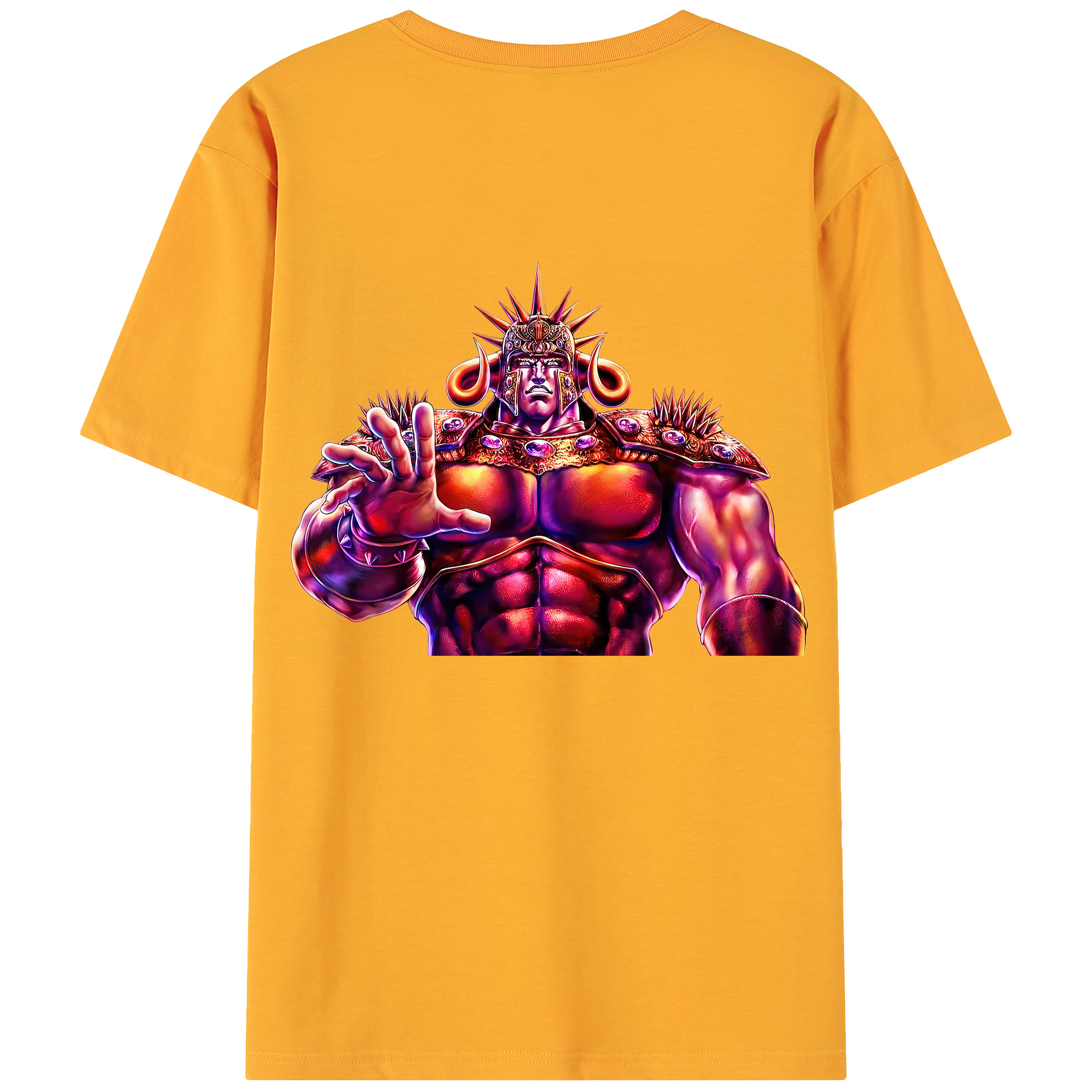 （画像用） 北斗の拳 Fist of the North Star 綿100％ メンズ半袖Tシャツ（バックプリント） 通気性