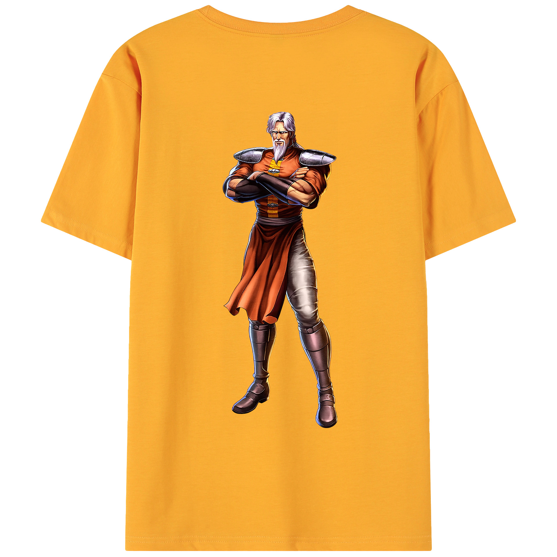 （画像用） 北斗の拳 Fist of the North Star 綿100％ メンズ半袖Tシャツ（バックプリント） 通気性