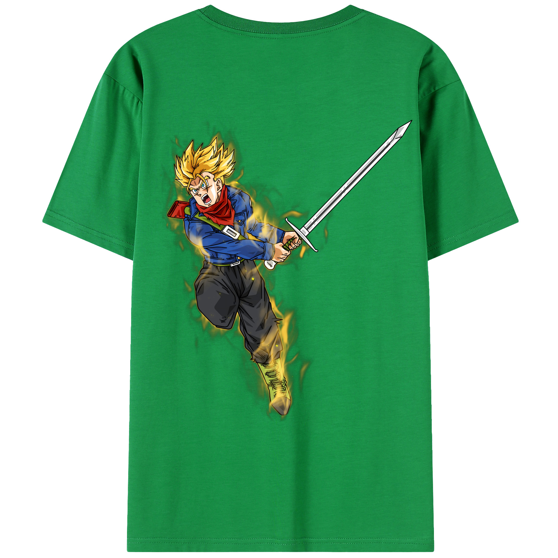 （画像用） 北斗の拳 Fist of the North Star 綿100％ メンズ半袖Tシャツ（バックプリント） 通気性